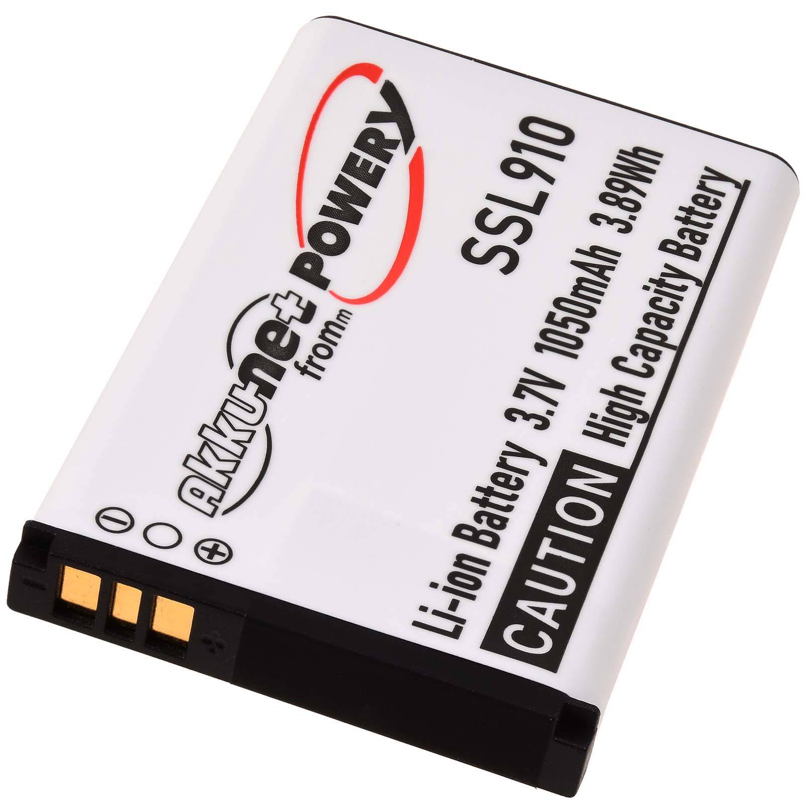 Powery Akku für Siemens gigaset SL910 Serie/ Typ V30145-K1310K-X447, 3,7V, Li-Ion
