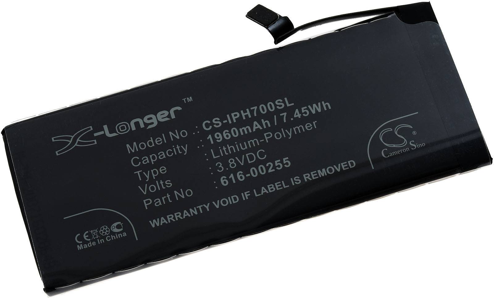 Powery Akku für Apple iPhone 7 / A1660 / Typ 616-00255, 3,8V, Li-Polymer