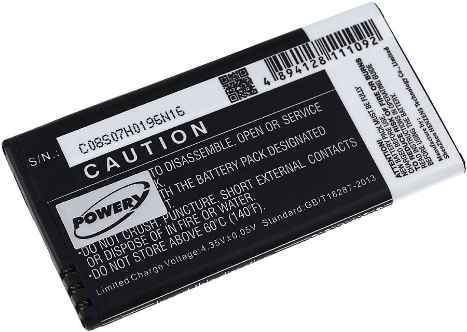 Powery Akku für Nokia Lumia 640 / Typ BV-T5C, 3,8V, Li-Ion