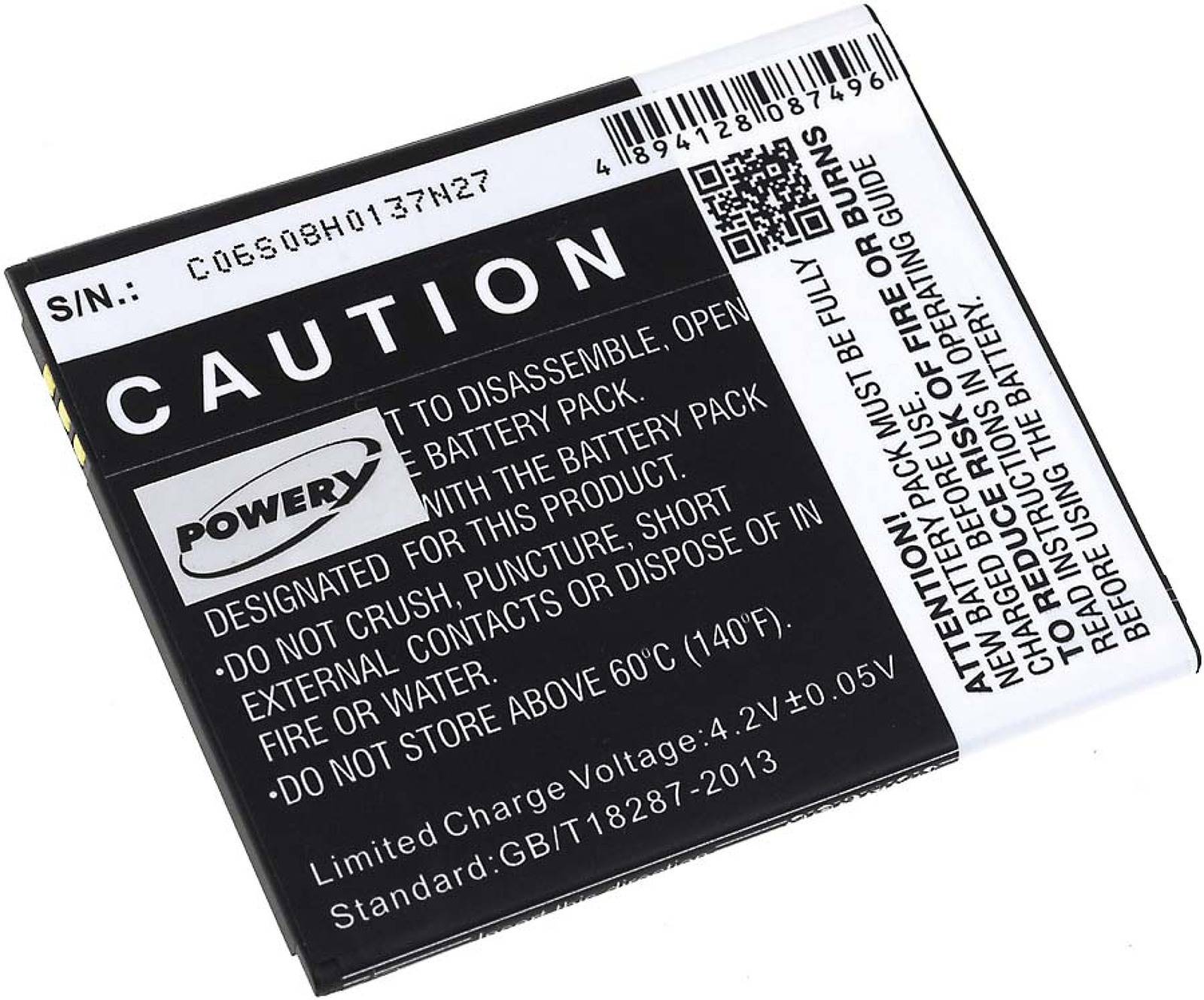 Powery Akku für Gigabyte GSmart Sierra S1 / Typ BL-182, 3,7V, Li-Ion