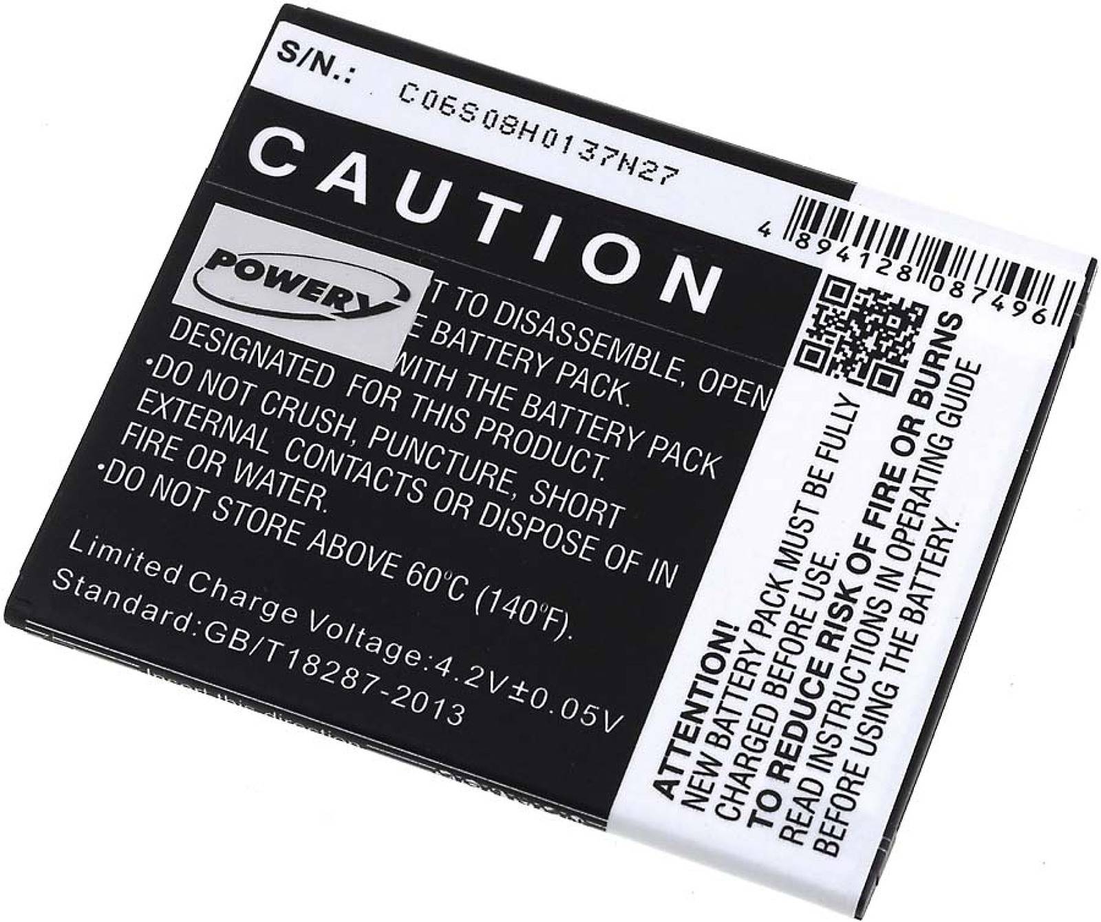 Powery Akku für Gigabyte GSmart Sierra S1 / Typ BL-182, 3,7V, Li-Ion