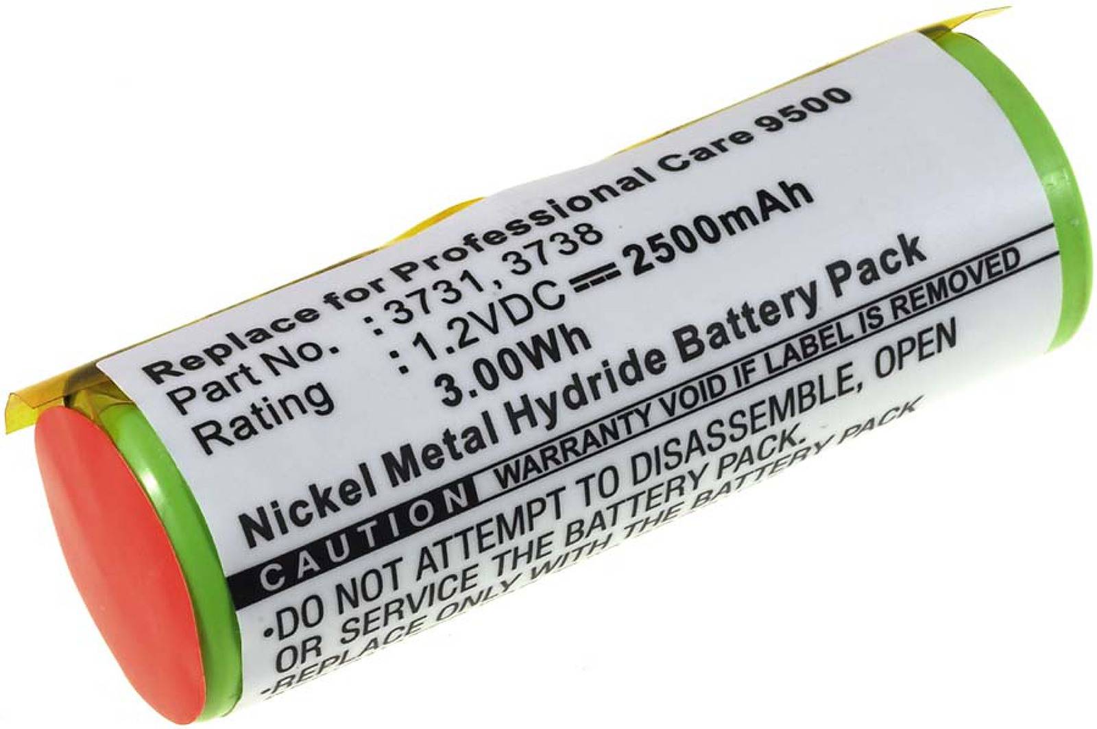 Powery Akku für Zahnbürste Oral-B Professional Care 8000, 1,2V, NiMH