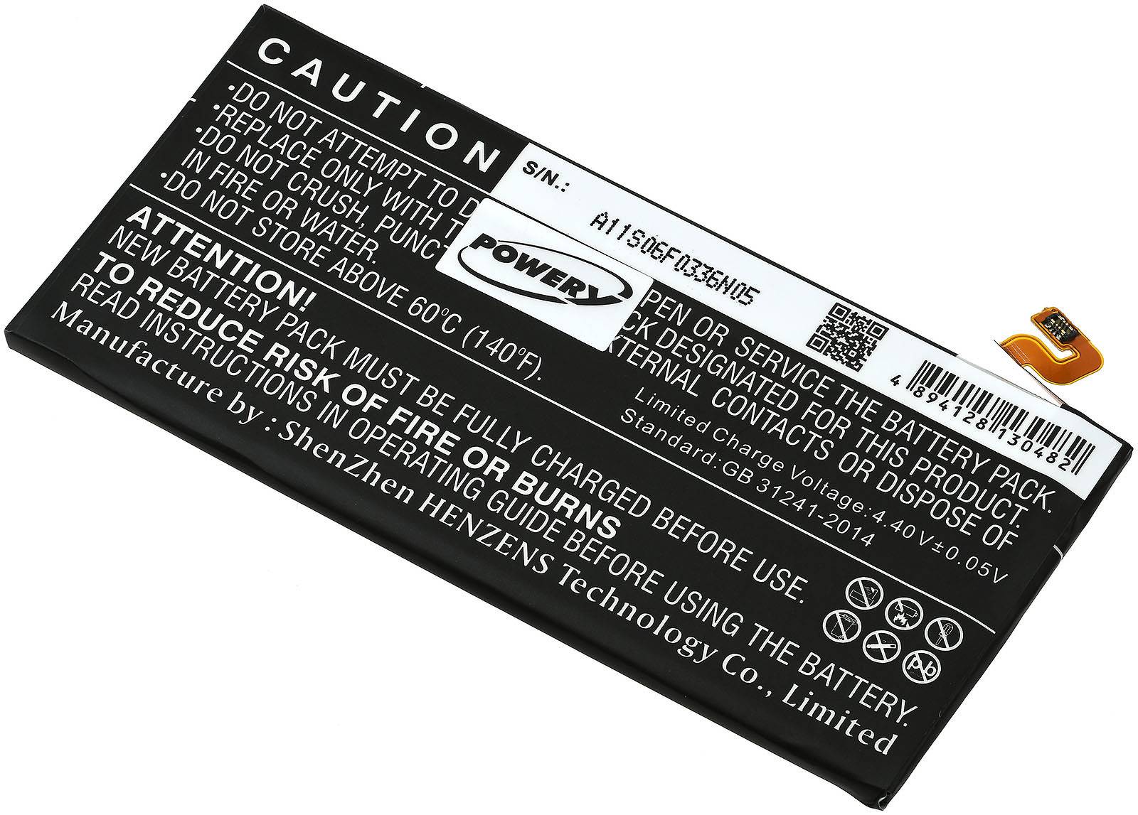 Powery Akku für Smartphone Samsung SM-A810F/DS, 3,85V, Li-Polymer