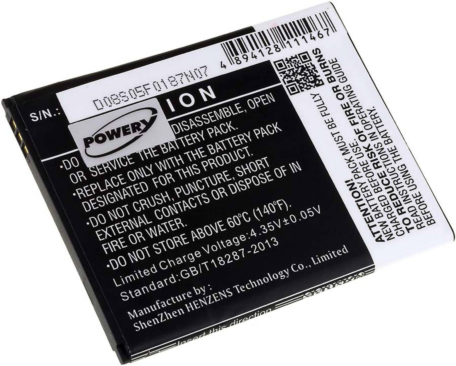 Powery Akku für Wiko Pulp 3G, 3,8V, Li-Polymer