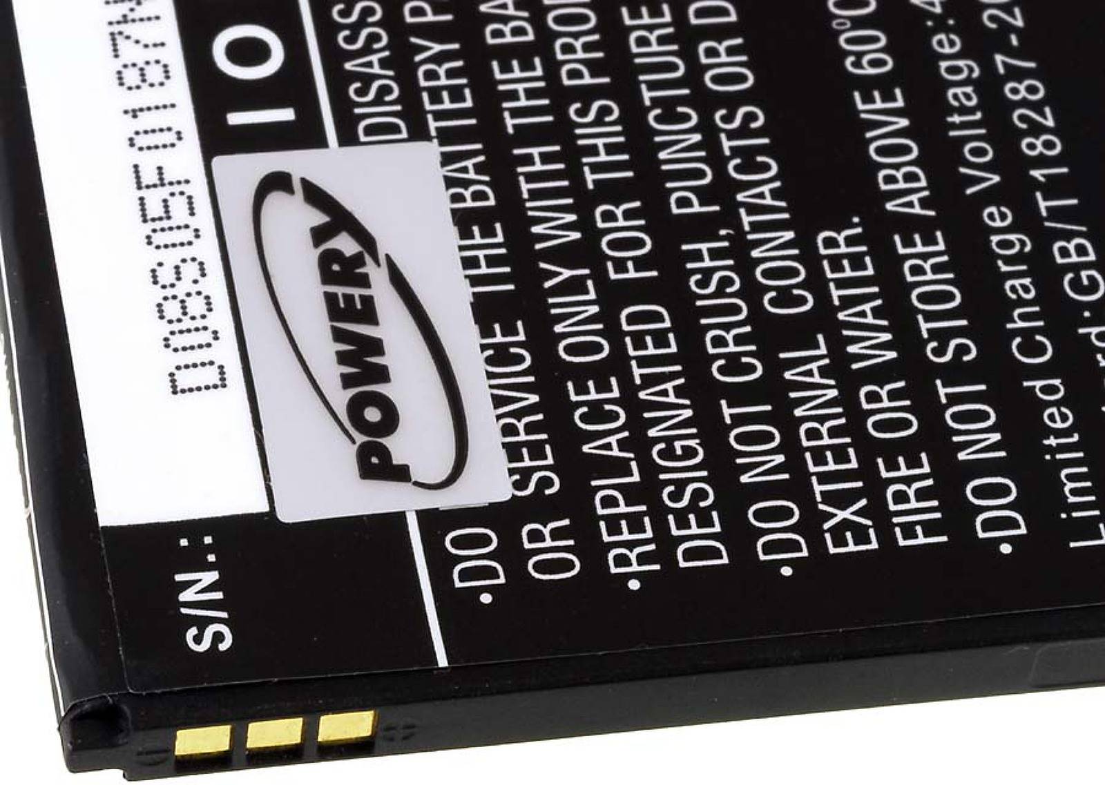 Powery Akku für Wiko Pulp 3G, 3,8V, Li-Polymer