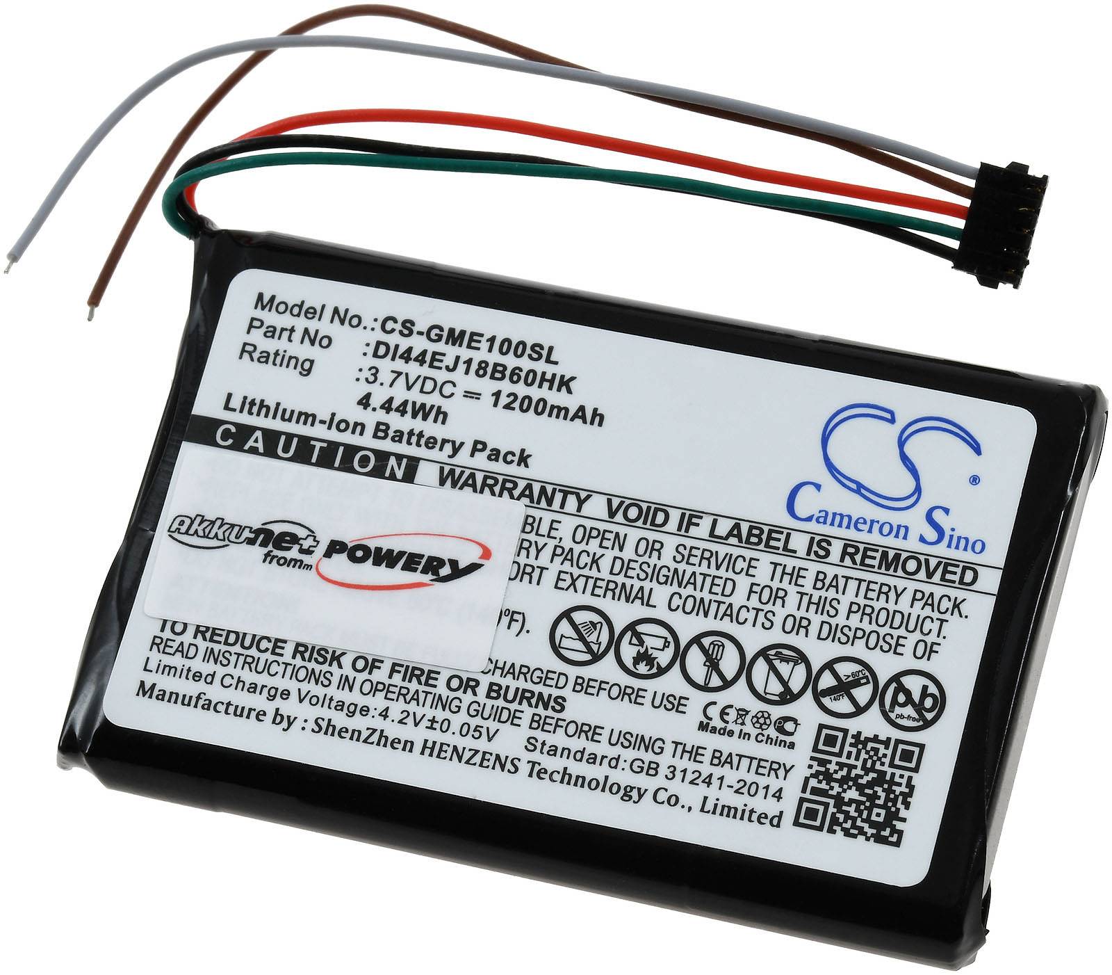 Powery Akku für Garmin Edge 1000 / Typ DI44EJ18B60HK, 3,7V, Li-Ion