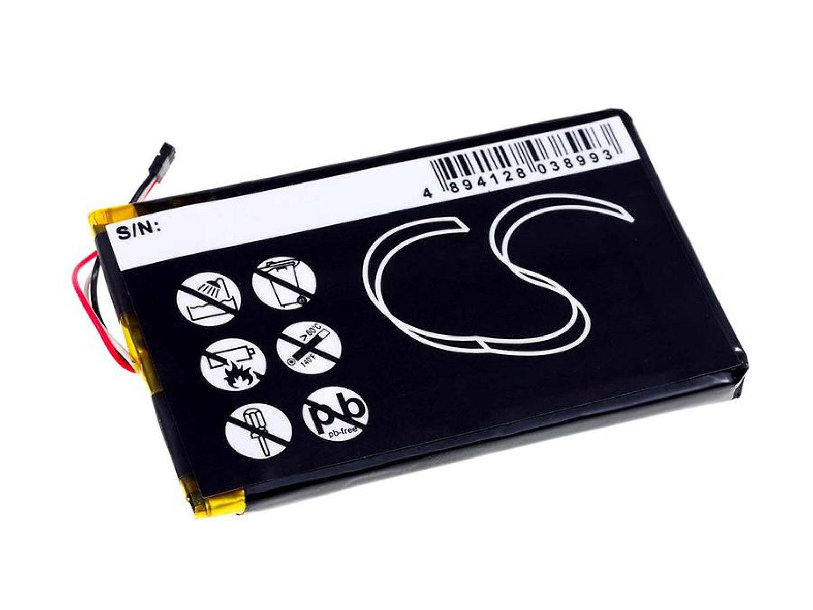 Powery Akku für Navigon 40 Plus, 3,7V, Li-Polymer