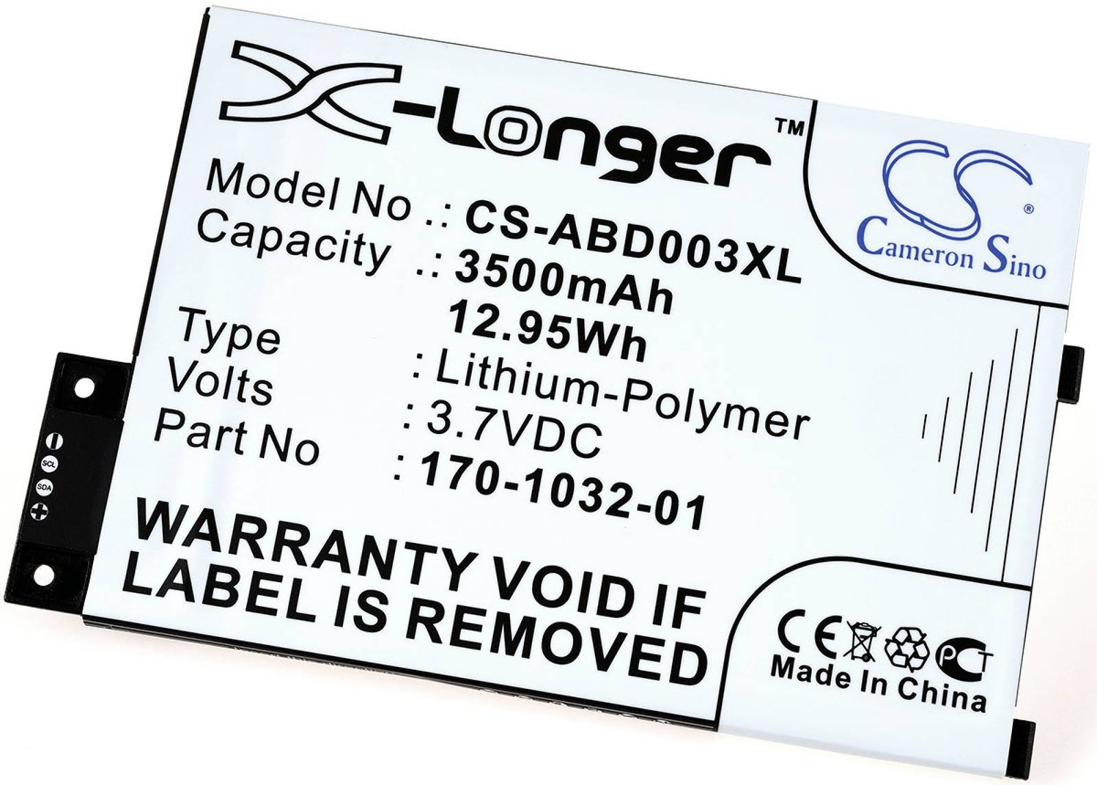 Powery Powerakku für Amazon Kindle III, 3,7V, Li-Polymer