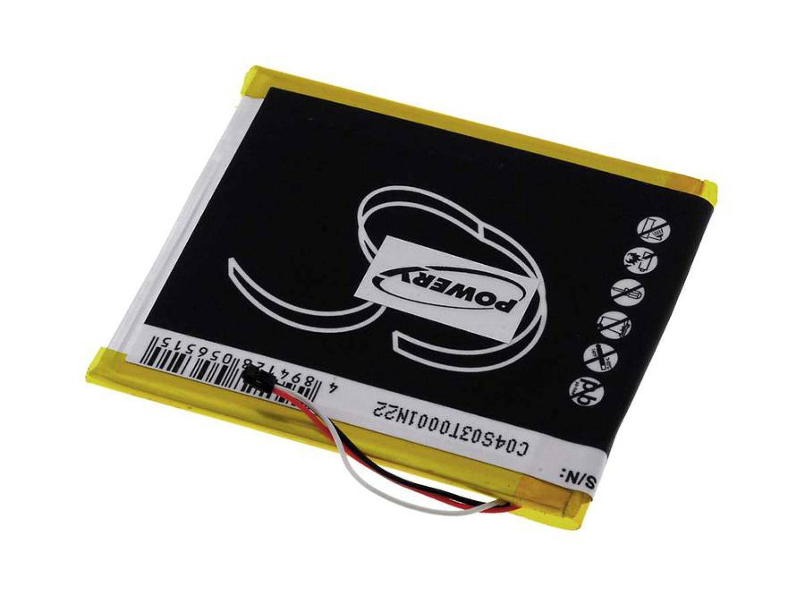 Powery Akku für Sony E-Book Reader PRS-350SC, 3,7V, Li-Polymer