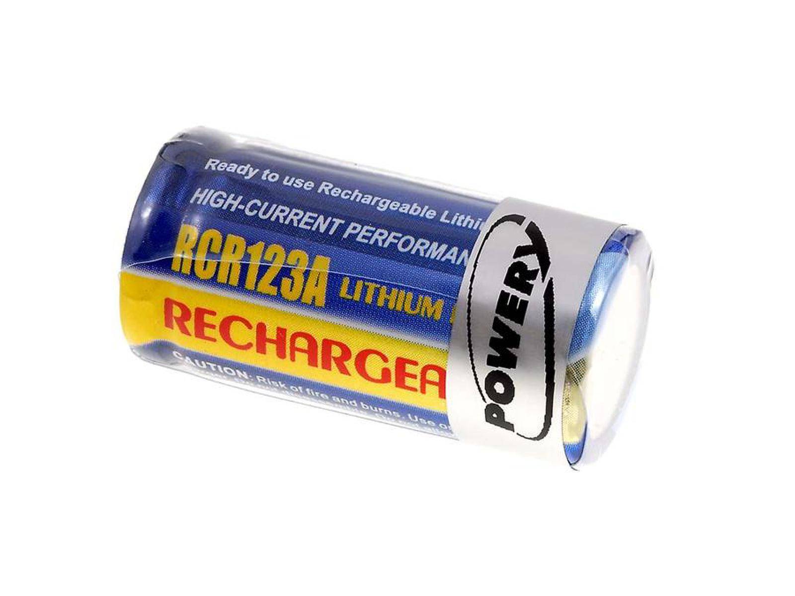 Powery Akku für CR123A 500mAh, 3,0V, Li-Fe