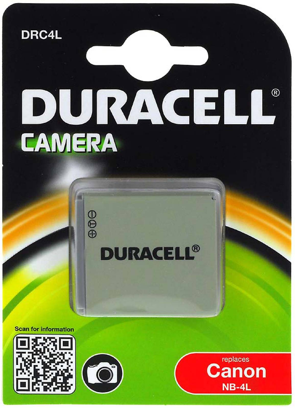 Duracell Akku DRC4L für Canon Typ NB-4L, 3,7V, Li-Ion