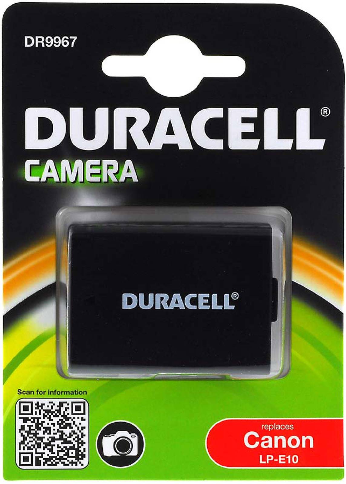 Duracell Akku DR9967 für Canon Typ LP-E10, 7,4V, Li-Ion