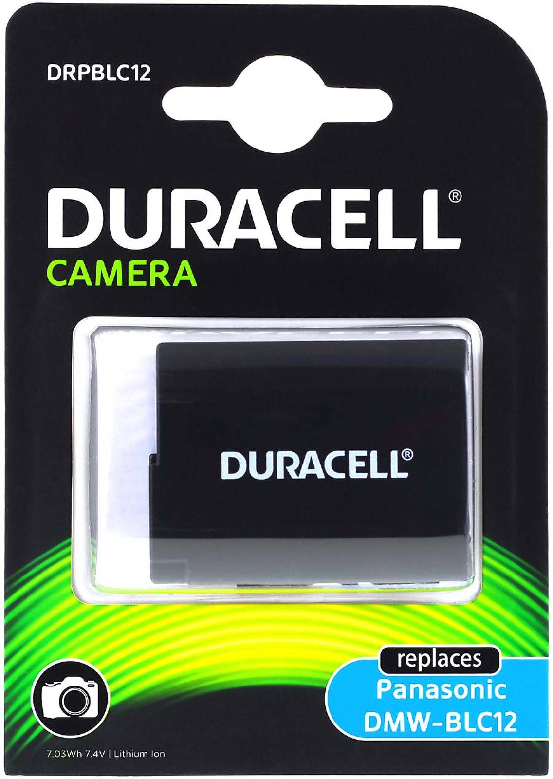 Duracell Akku für Panasonic Lumix DMC-GH2/ Typ DMW-BLC12, 7,4V, Li-Ion