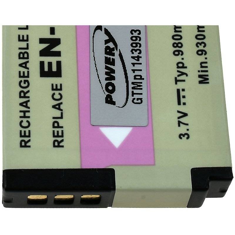 Powery Akku für Nikon Coolpix S9300, 3,7V, Li-Ion