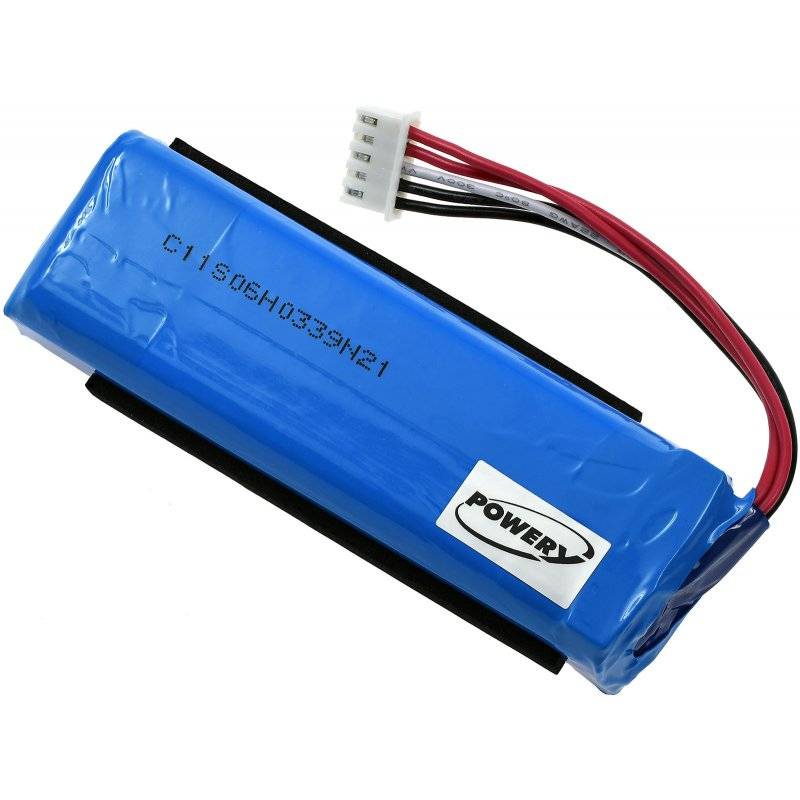 Powery Akku passend für Lautsprecher JBL Charge 3 (Polung beachten ! Siehe Bild), 3,7V, Li-Polymer