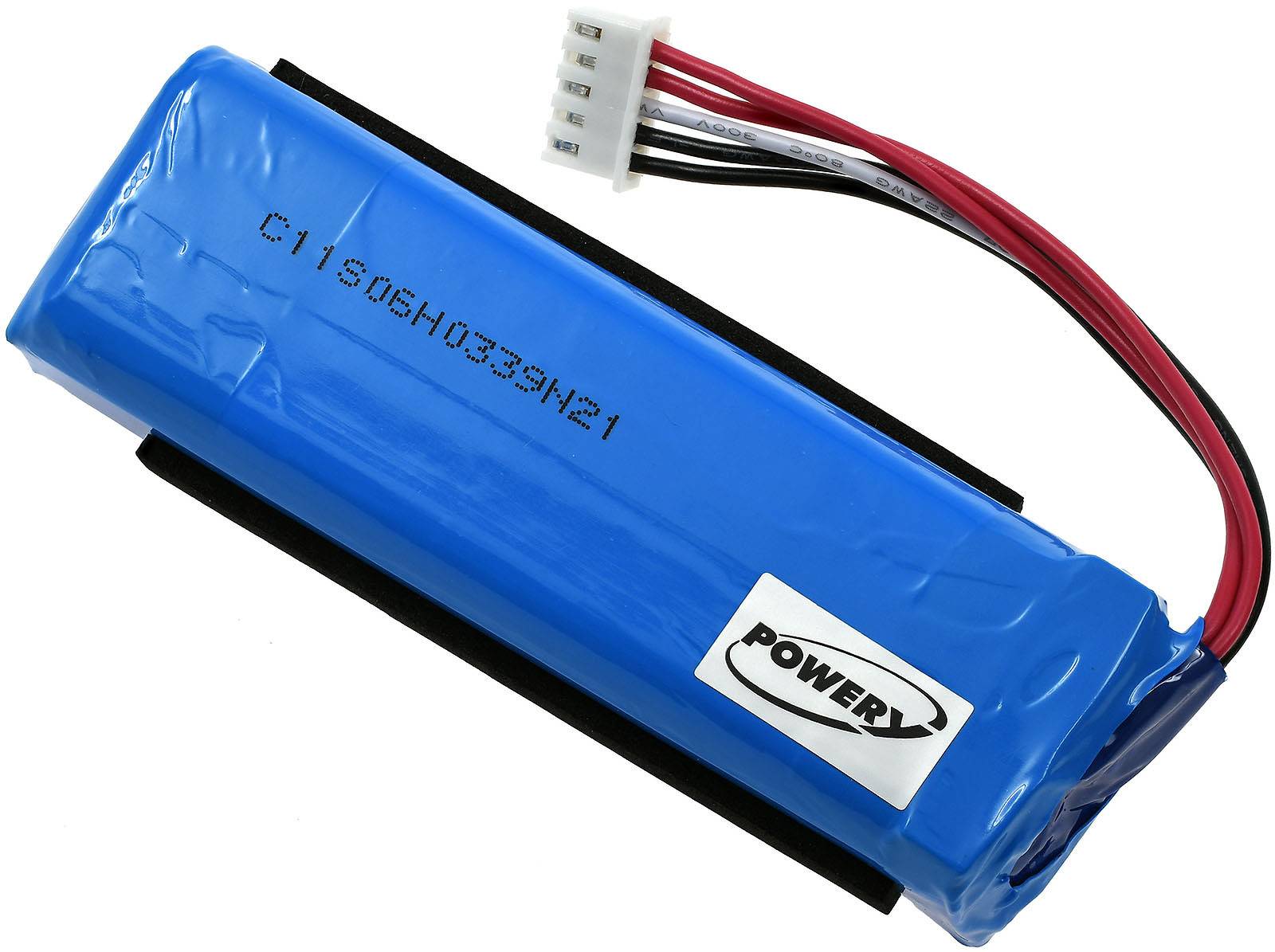 Powery Akku passend für Lautsprecher JBL Charge 3 (Polung beachten ! Siehe Bild), 3,7V, Li-Polymer