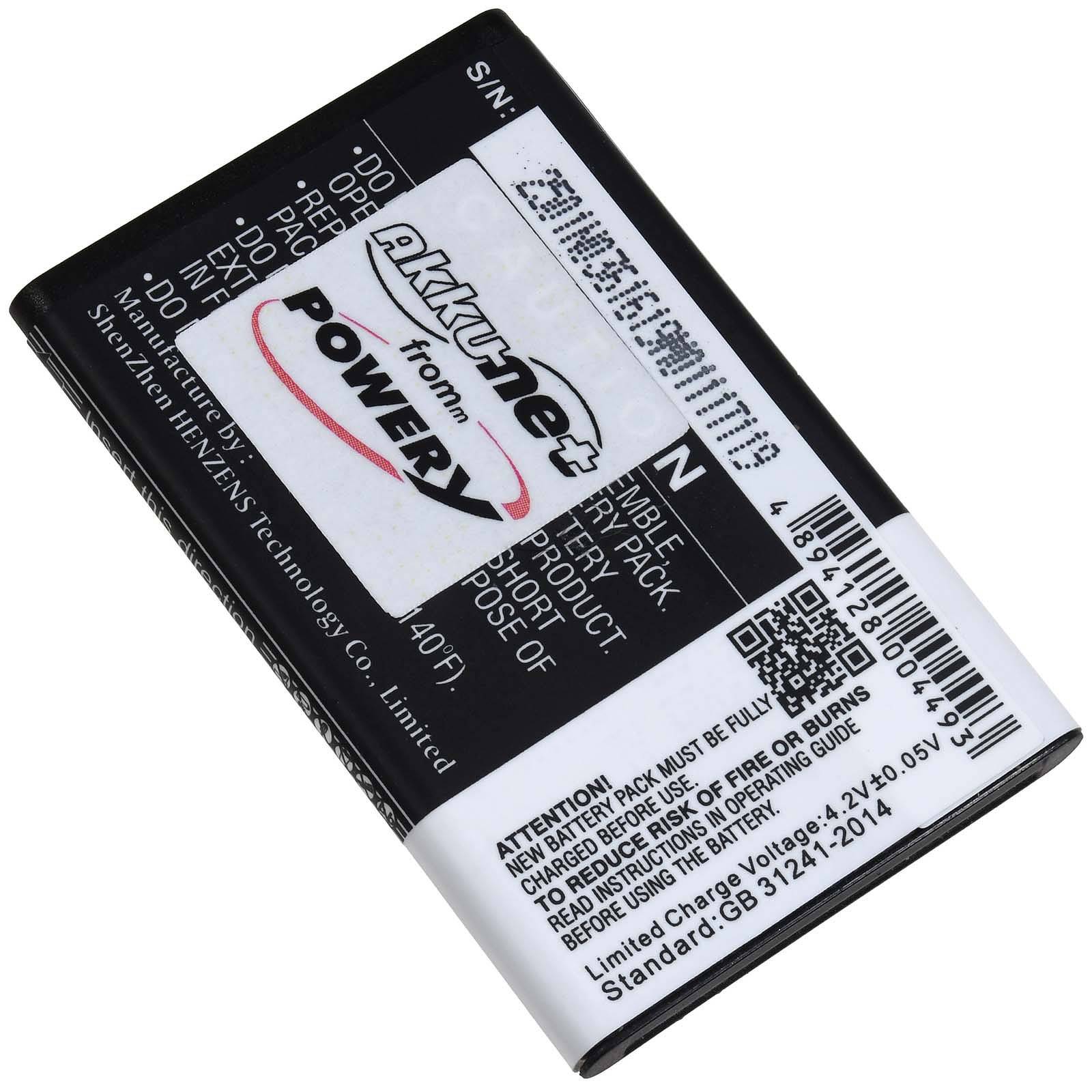 Powery Akku für Nokia 1202, 3,7V, Li-Ion