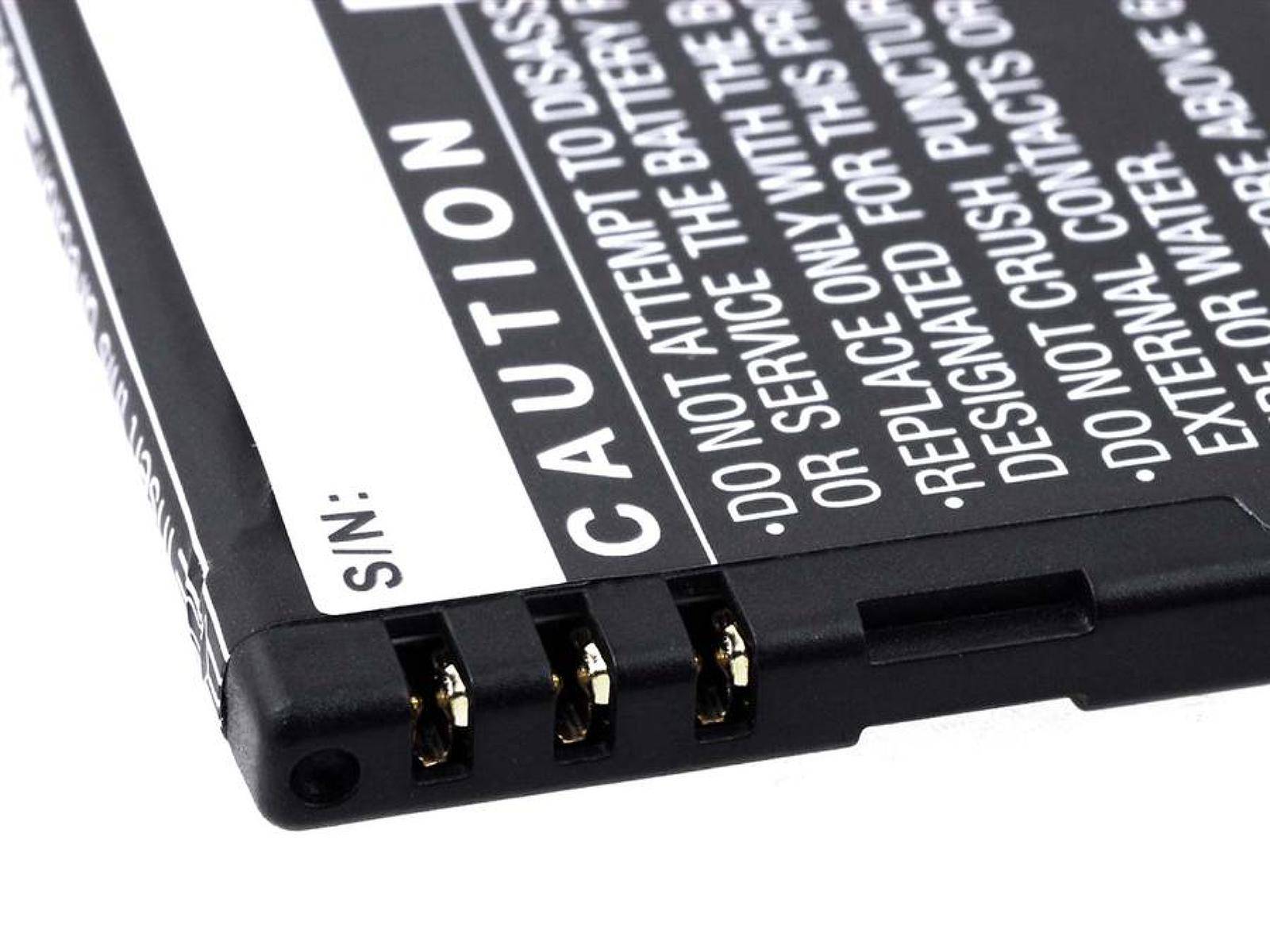 Powery Akku für Nokia 6600 Slide / Typ BL-4U, 3,7V, Li-Ion