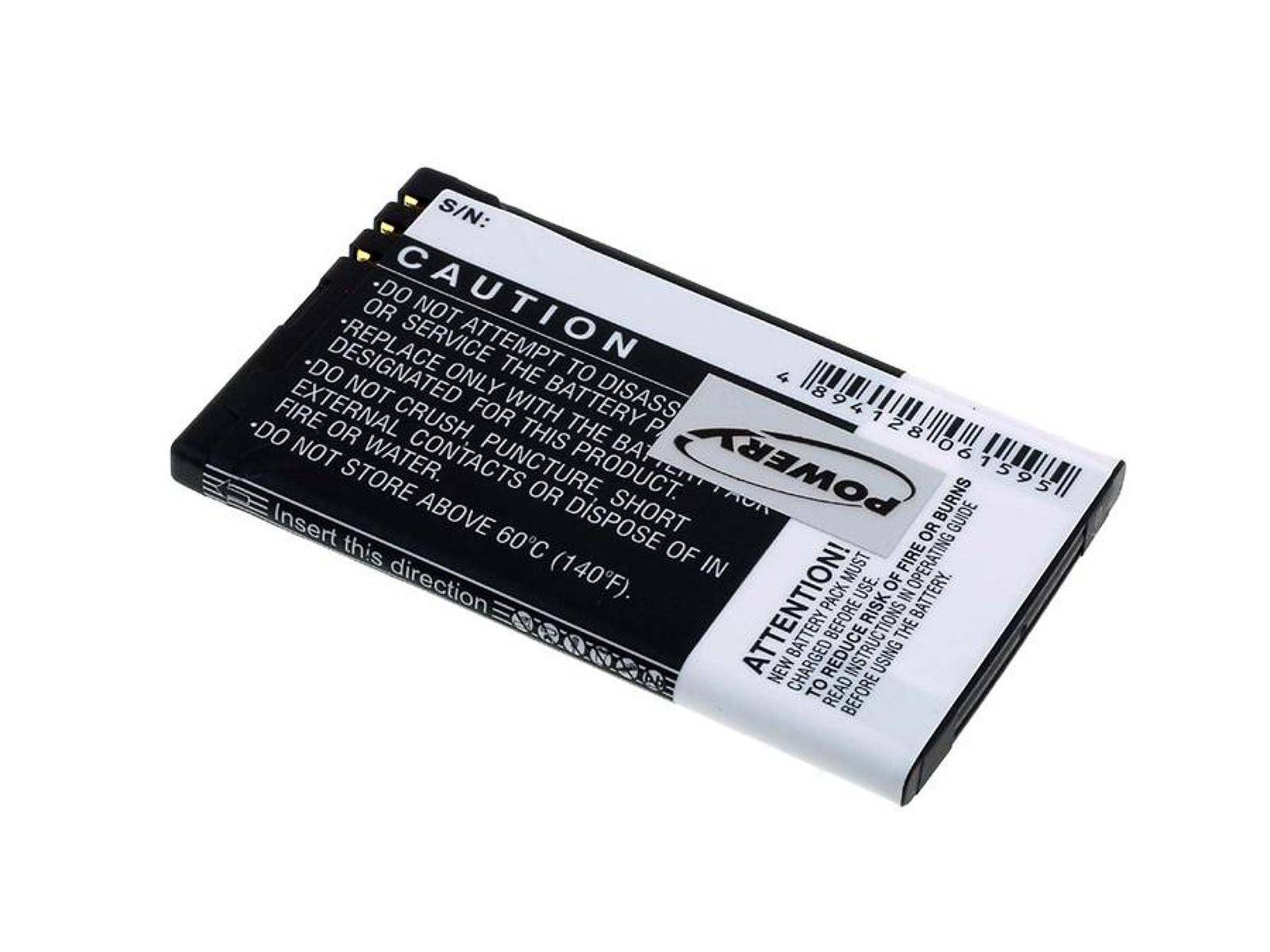 Powery Akku für Nokia 6600 Slide / Typ BL-4U, 3,7V, Li-Ion