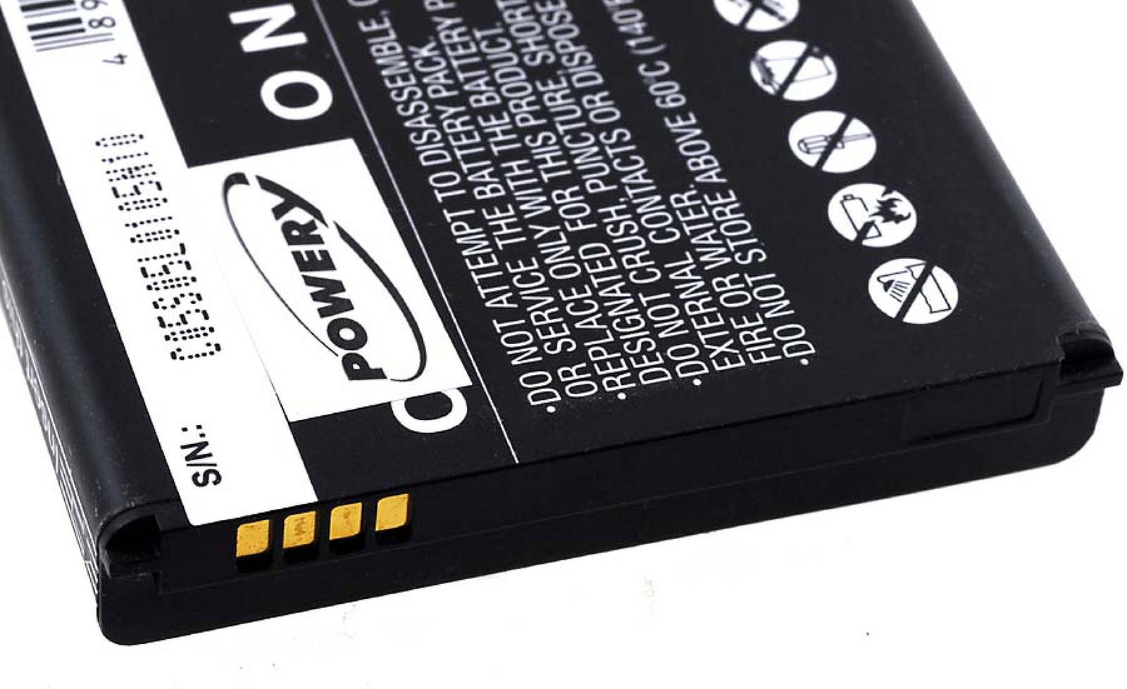 Powery Akku für Samsung Typ B600BE 5200mAh Weiß, 3,7V, Li-Ion