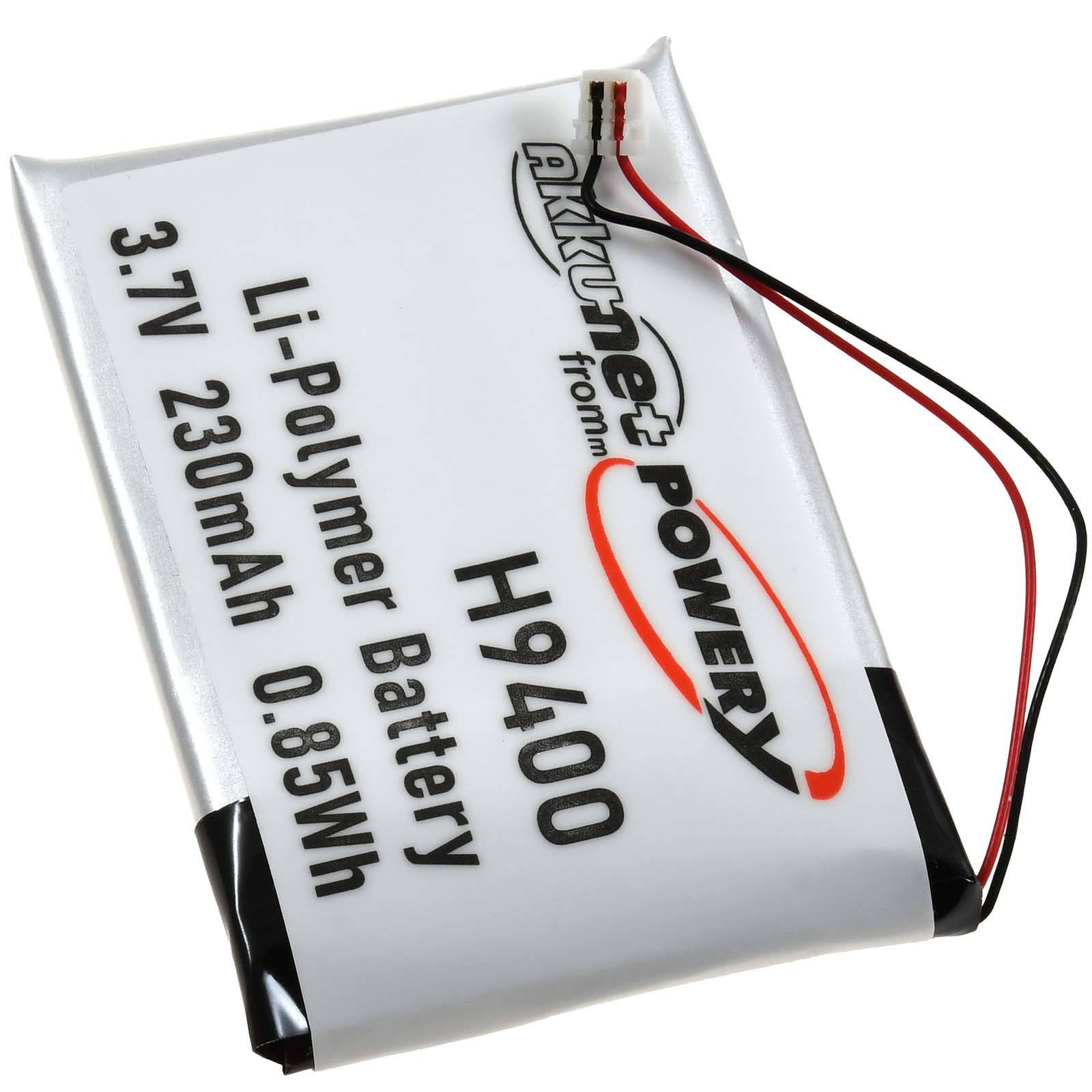 Powery Akku für Kopfhörer Jabra Pro 9400 / Typ AHB412434PJ, 3,7V, Li-Polymer