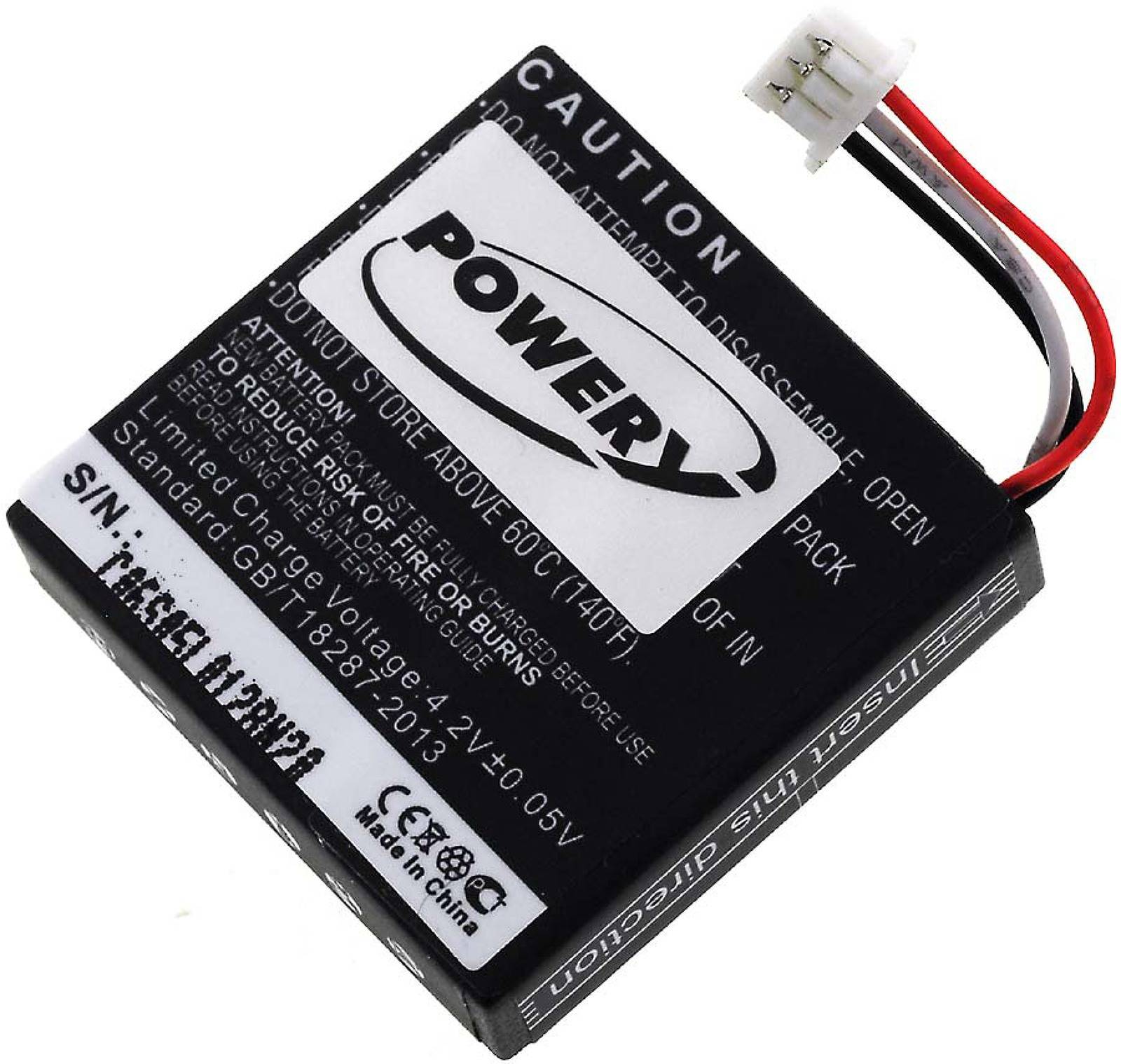 Powery Akku für Logitech H800 / Typ 533-000067, 3,7V, Li-Polymer