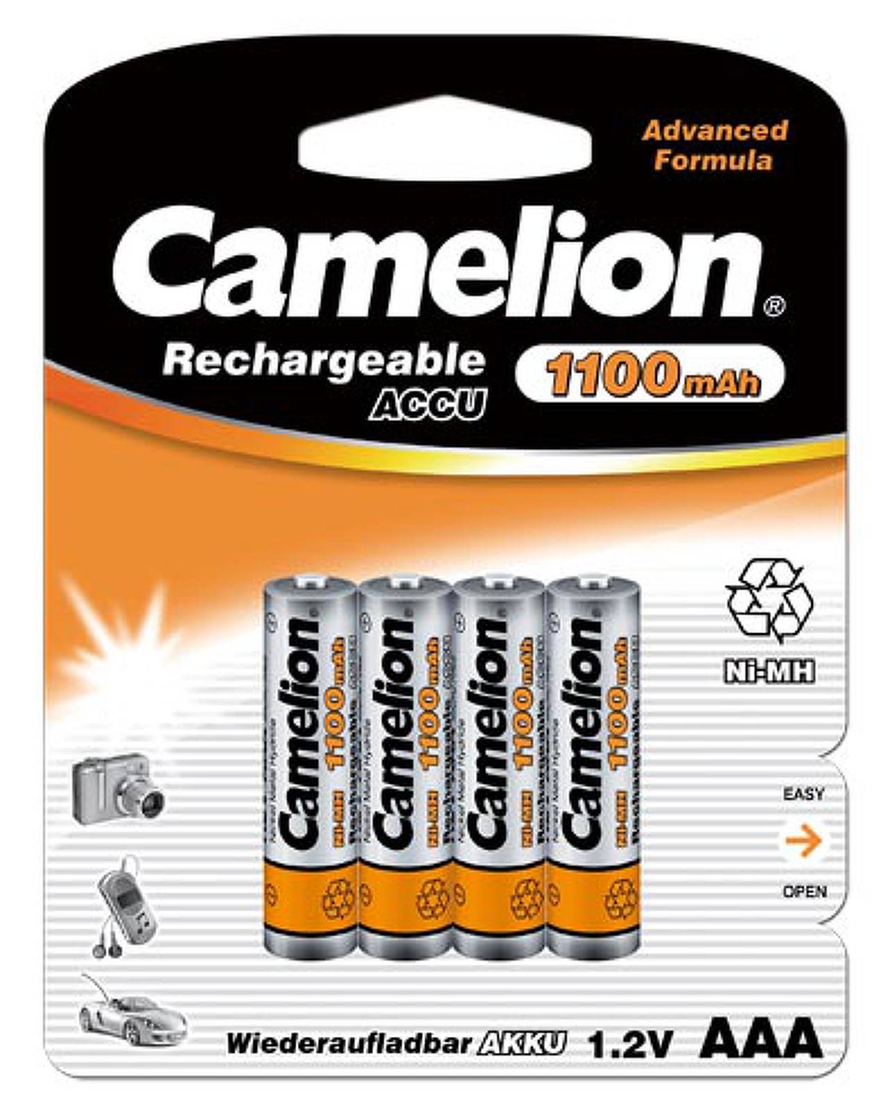 Camelion HR03 Micro AAA 1100mAh 4er Blister, 1,2V, NiMH