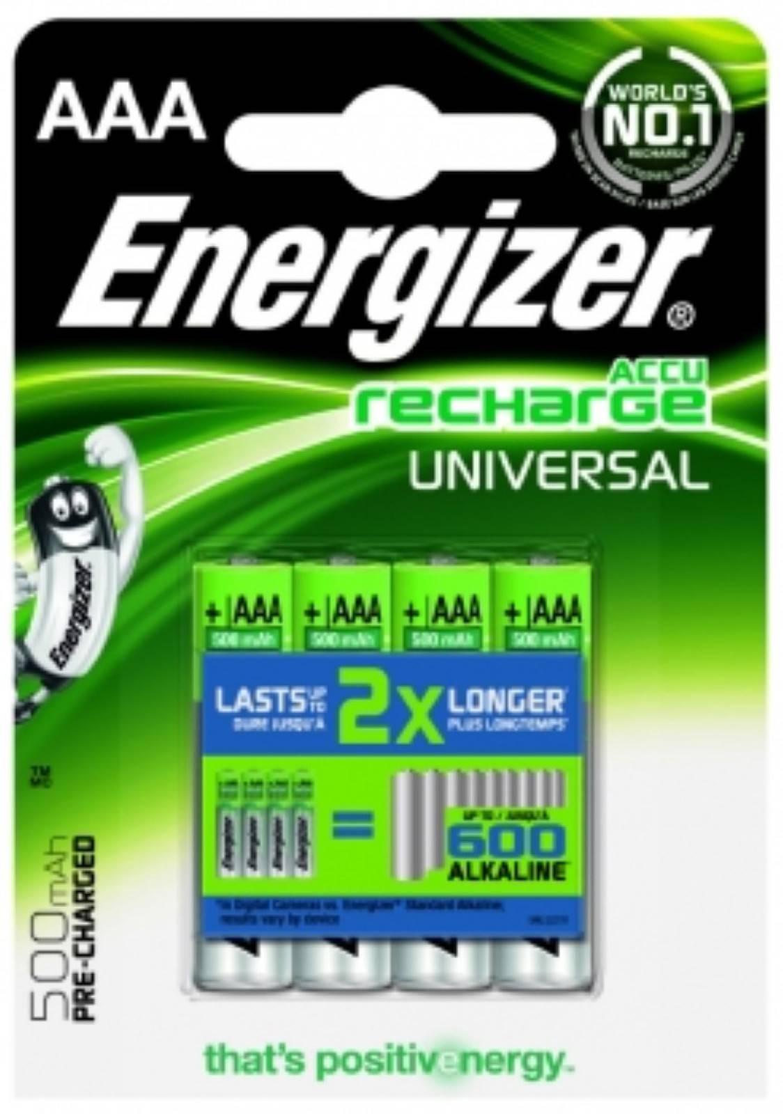 Energizer Universal Micro AAA Akku Ready to Use 4er Blister, 1,2V, NiMH