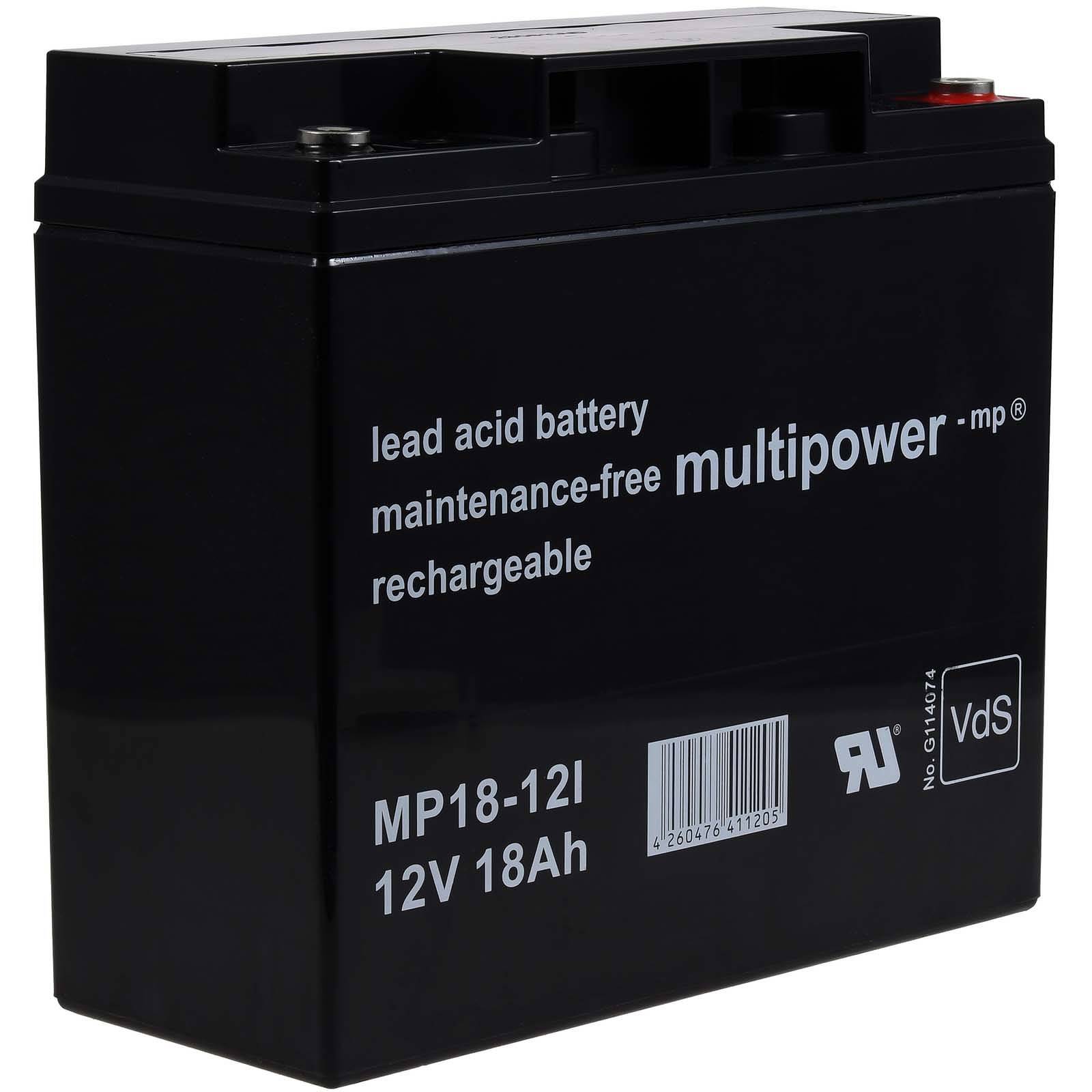 Powery Powery Bleiakku (multipower) MP18-12I Vds ersetzt Panasonic LC-XD1217PG, 12V, Lead-Acid