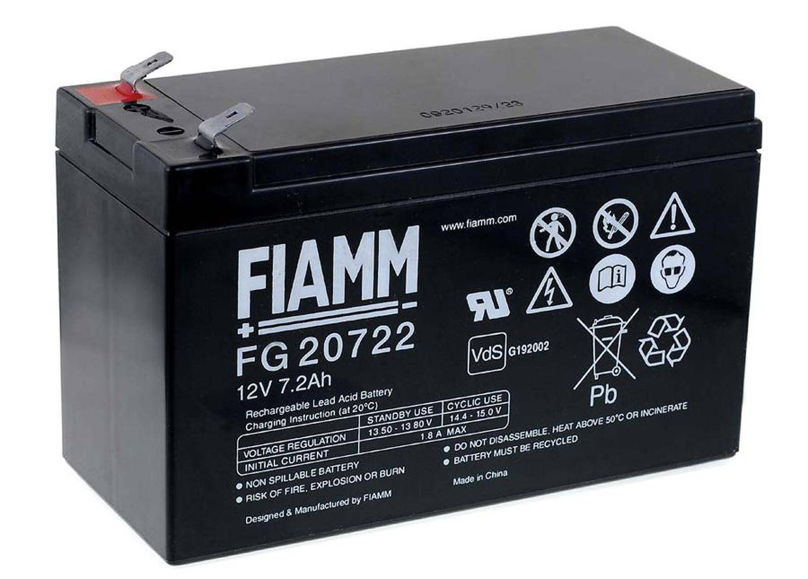 FIAMM Bleiakku FG20722 Vds, 12V, Lead-Acid