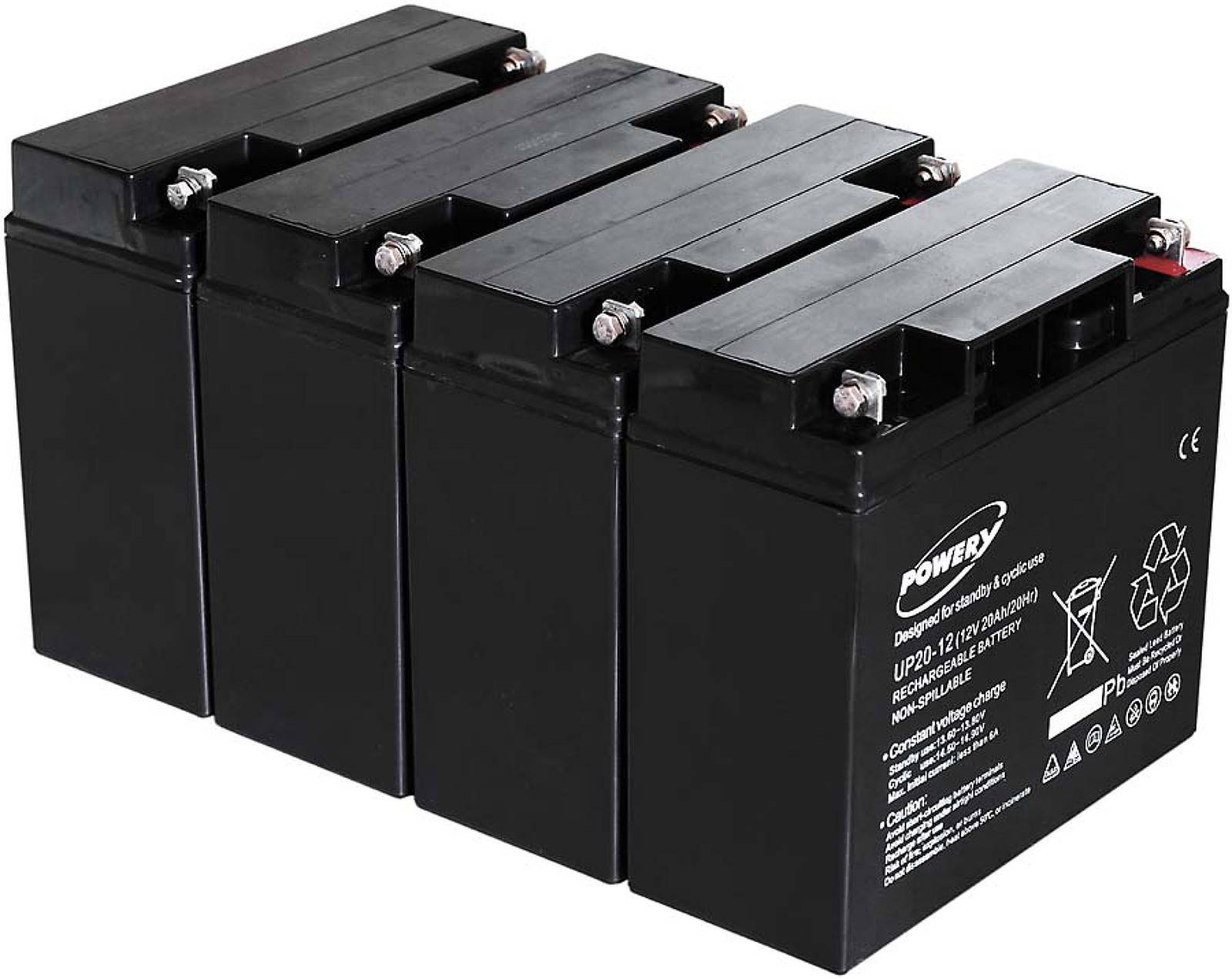 Powery Powery Blei-Gel Akku für YUASA NP18-12 20Ah (ersetzt auch 18Ah), 12V, Lead-Acid