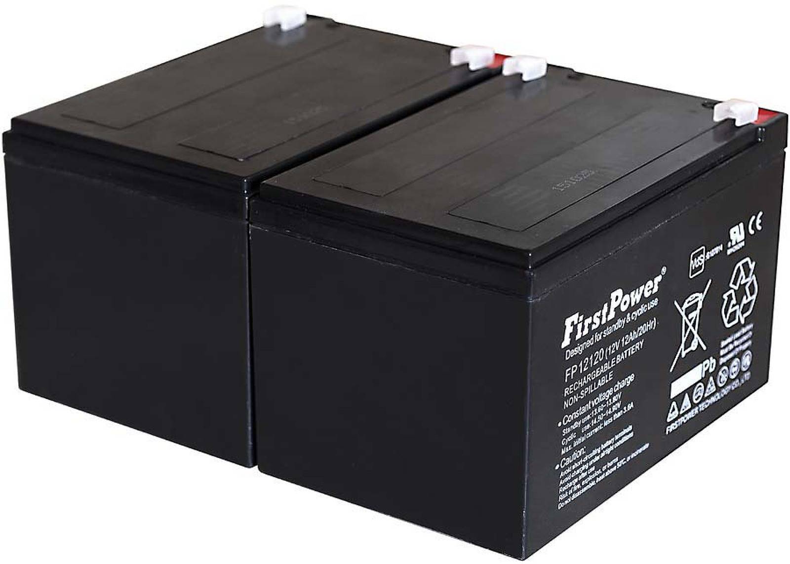 Powery FirstPower Blei-Gel Akku für APC Smart-UPS 1000 12Ah 12V VdS, 12V, Lead-Acid