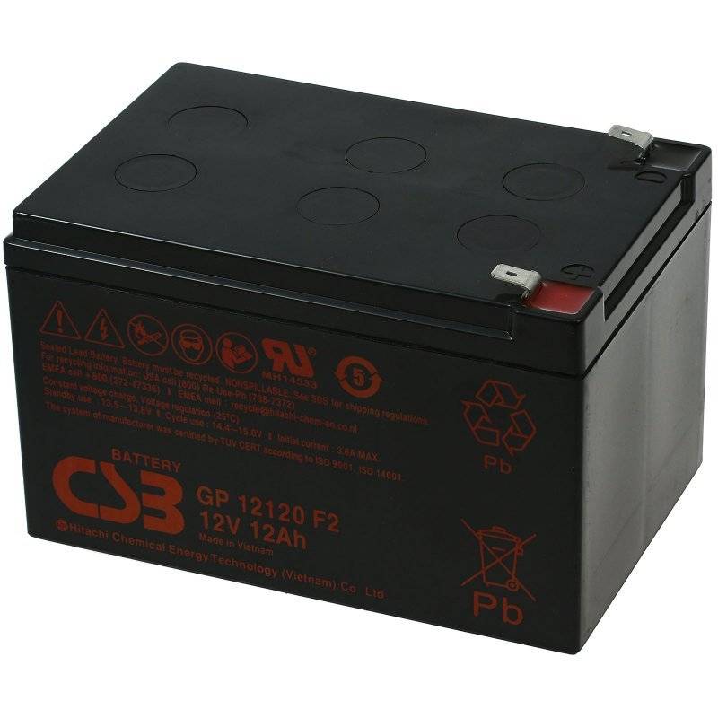 CSB Standby Bleiakku passend für APC Smart UPS SU1000 12V 12Ah, 12V, Lead-Acid