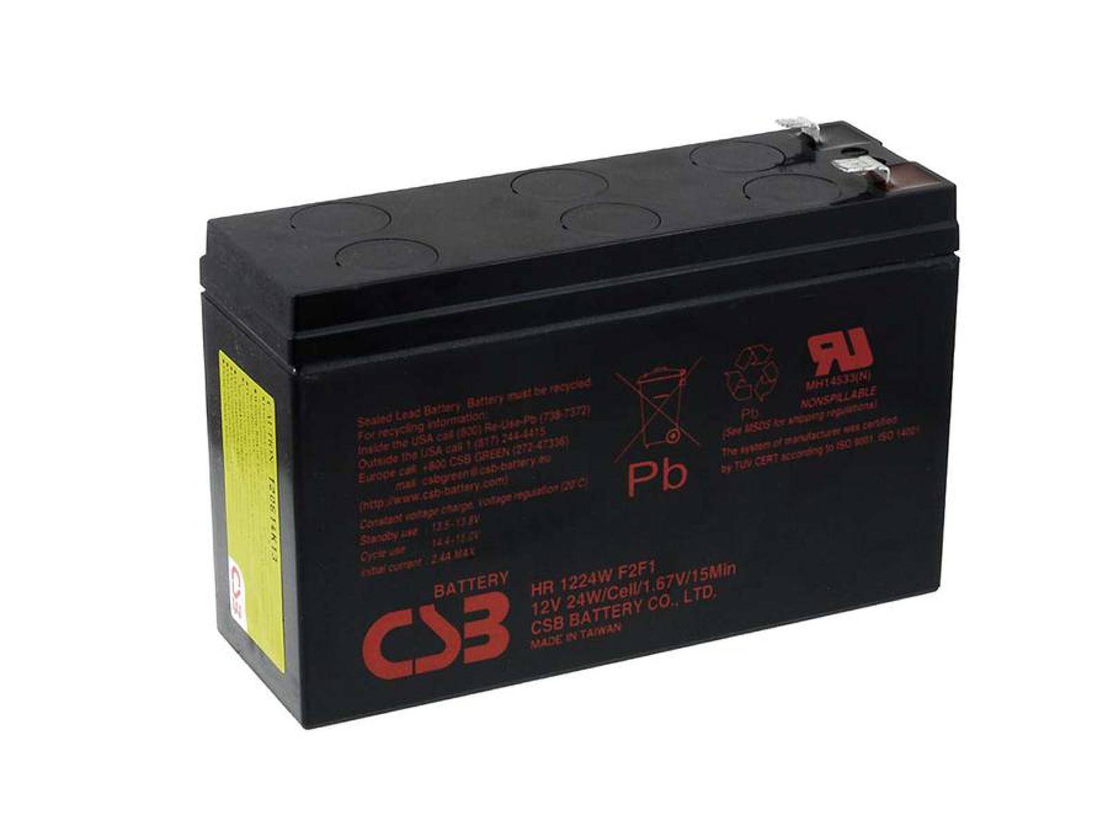 CSB Hochstrom Bleiakku HR1224WF2 12V 24W- 6Ah, 12V, Lead-Acid