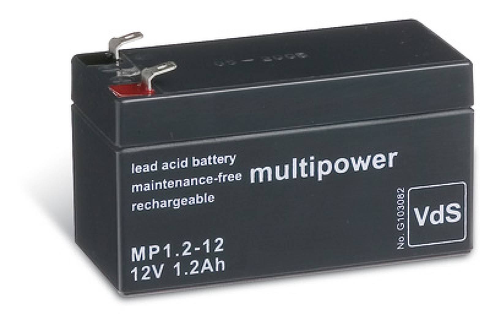 Powery Powery Bleiakku (multipower) MP1,2-12 Vds, 12V, Lead-Acid