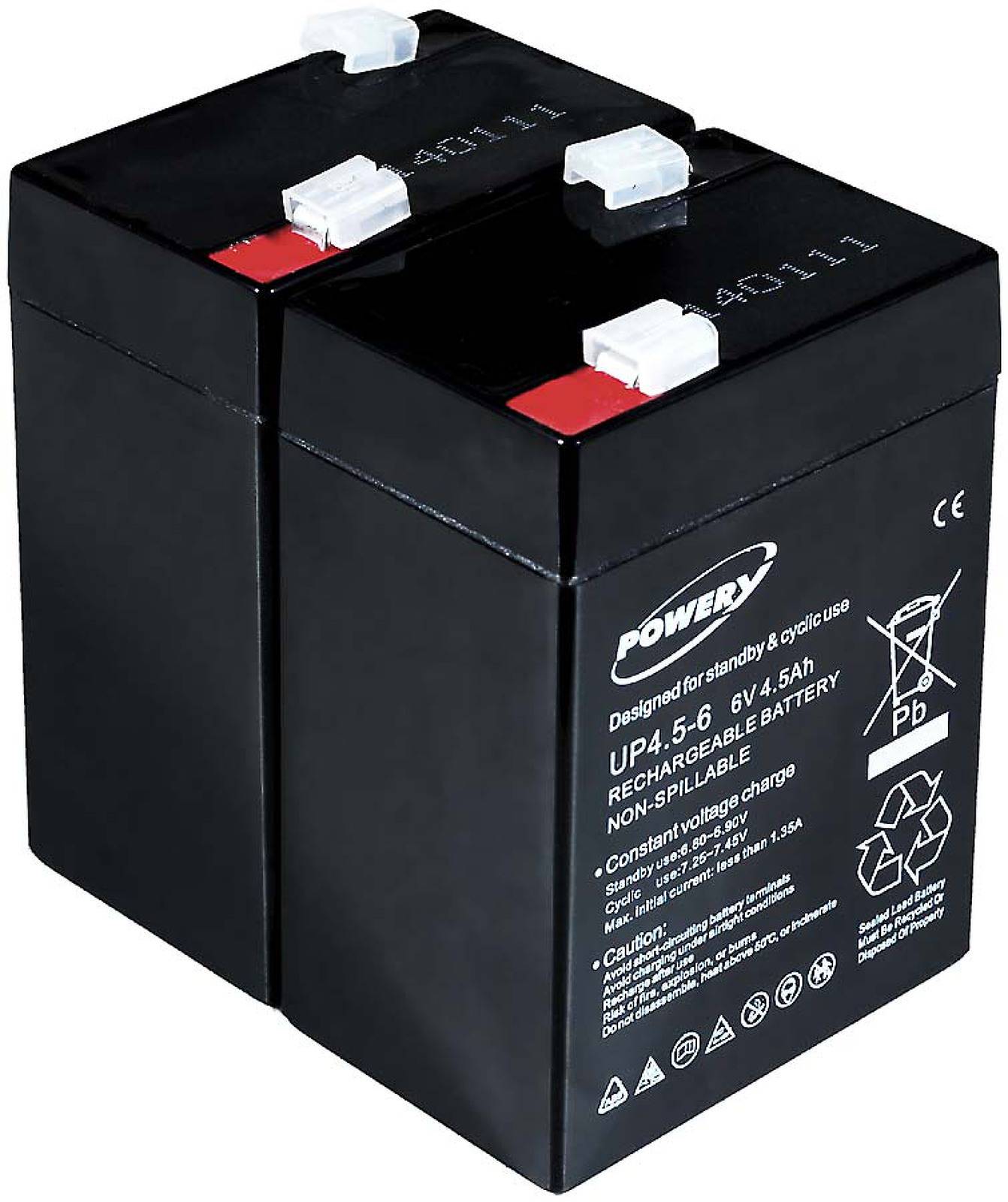 Powery Bleiakku für Panasonic LC-R064R5P, 6V, Lead-Acid