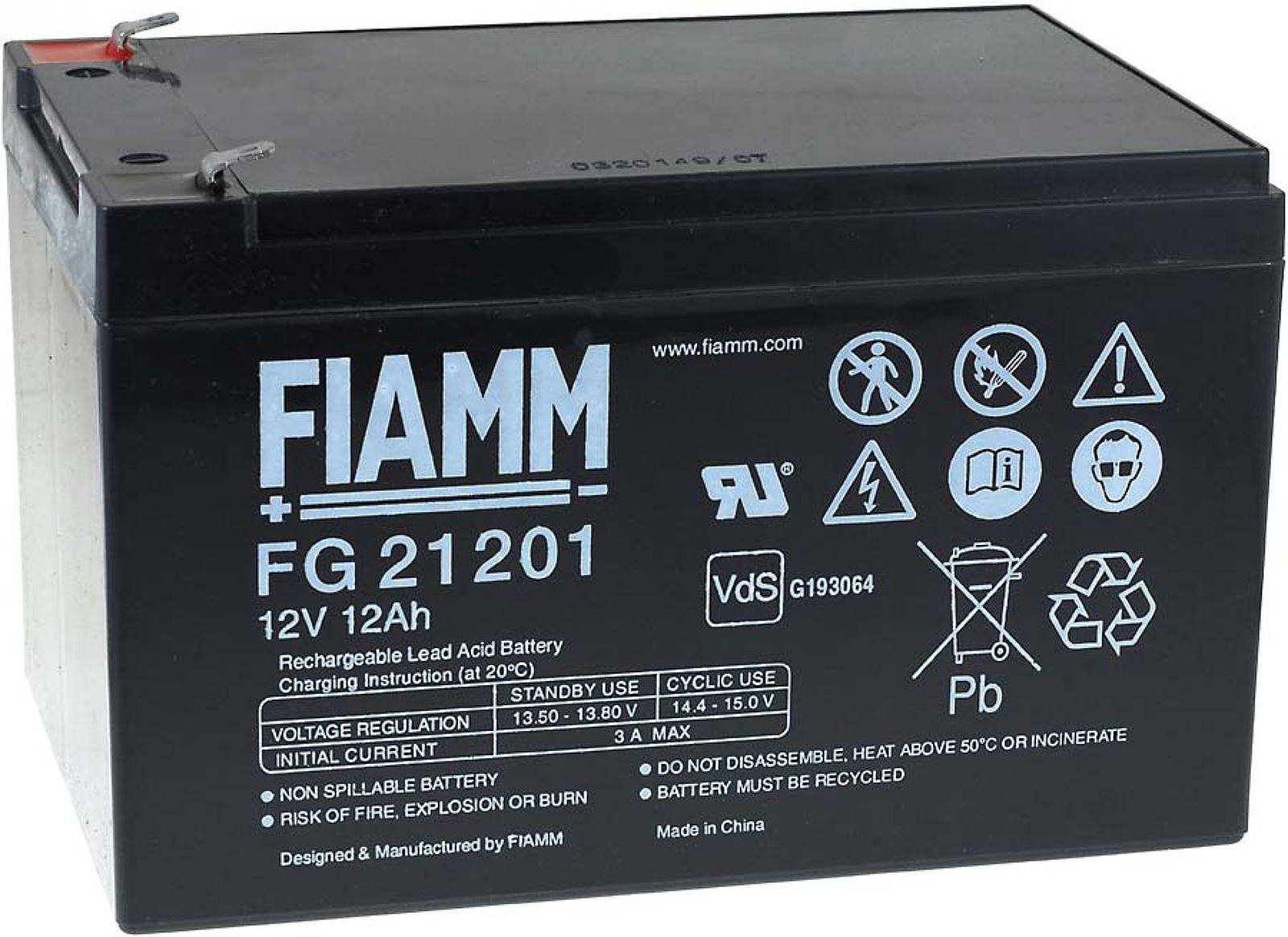 FIAMM Bleiakku FG21202 Vds, 12V, Lead-Acid