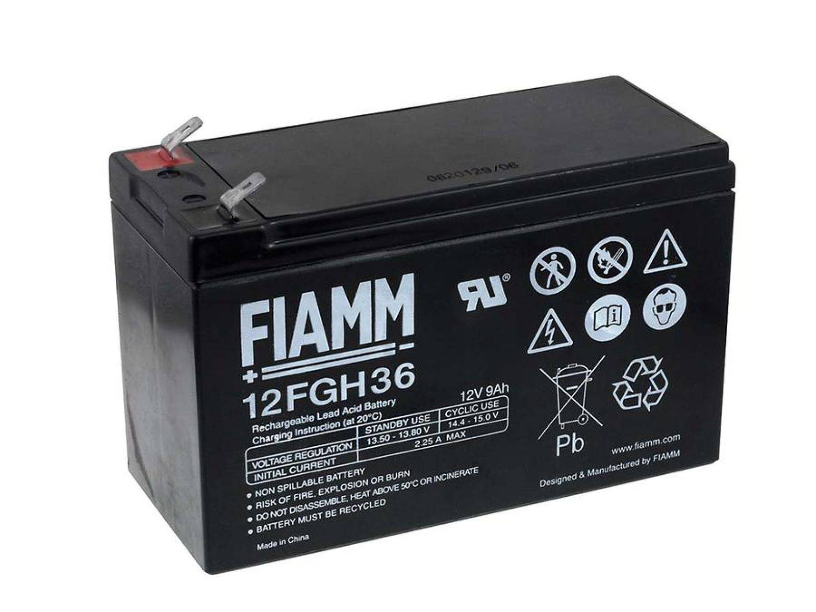FIAMM Bleiakku 12FGH36 (hochstromfest), 12V, Lead-Acid