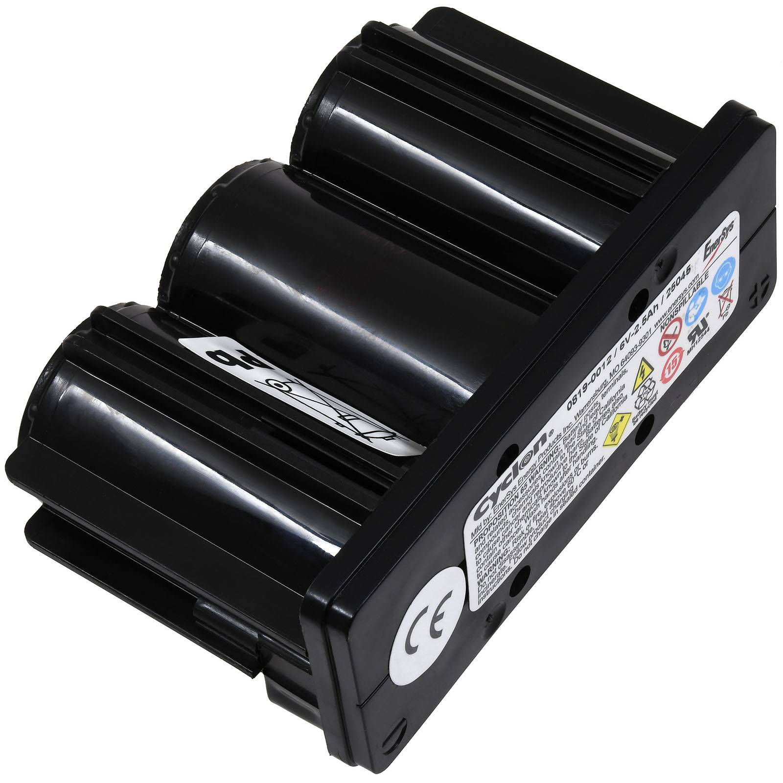 Enersys / Hawker Bleiakku, Monoblock (D Cell 1x3) Cyclon 0819-0012 6V 2,5Ah, 6V, Pb