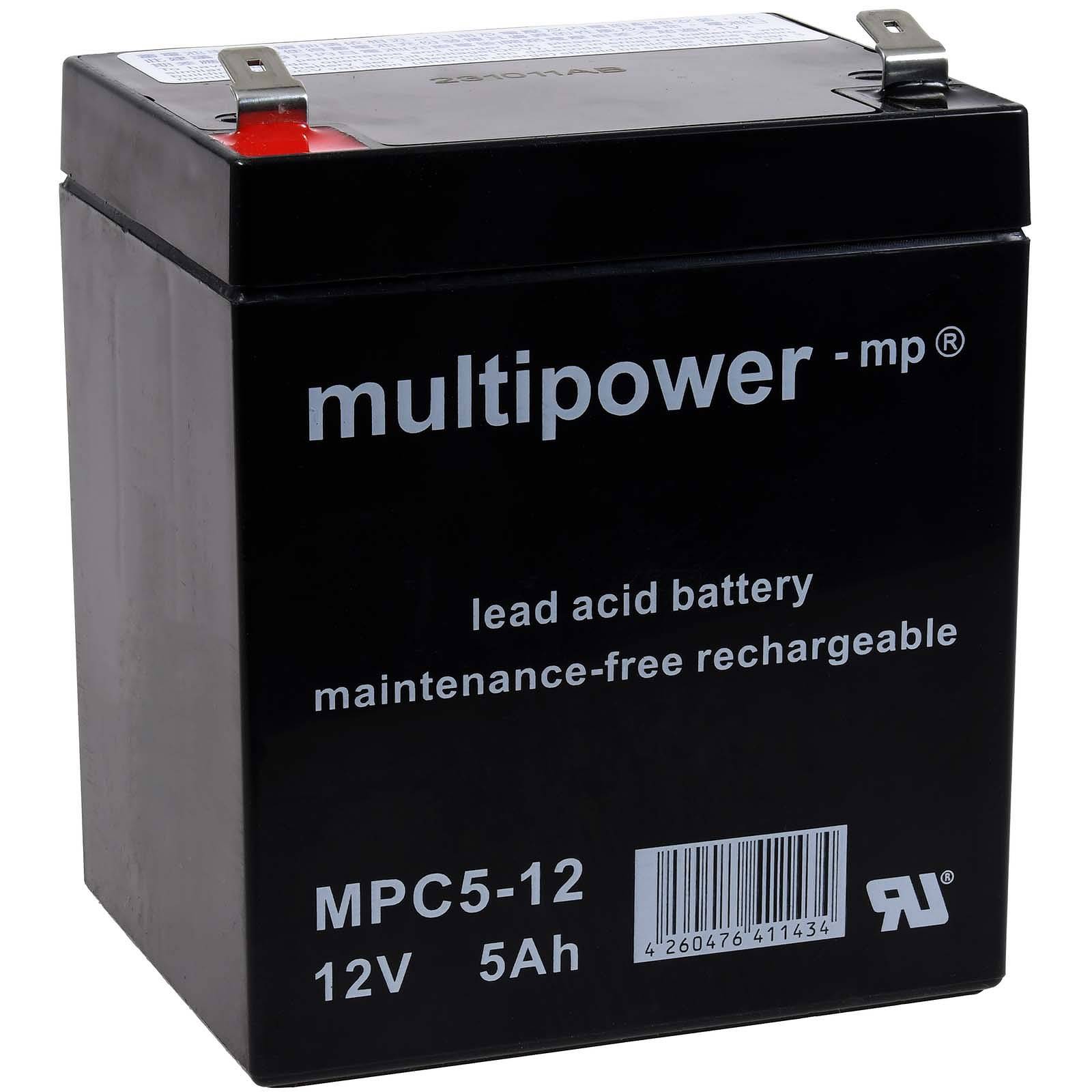 Powery Powery Bleiakku (multipower) MP5-12C zyklenfest, 12V, Lead-Acid