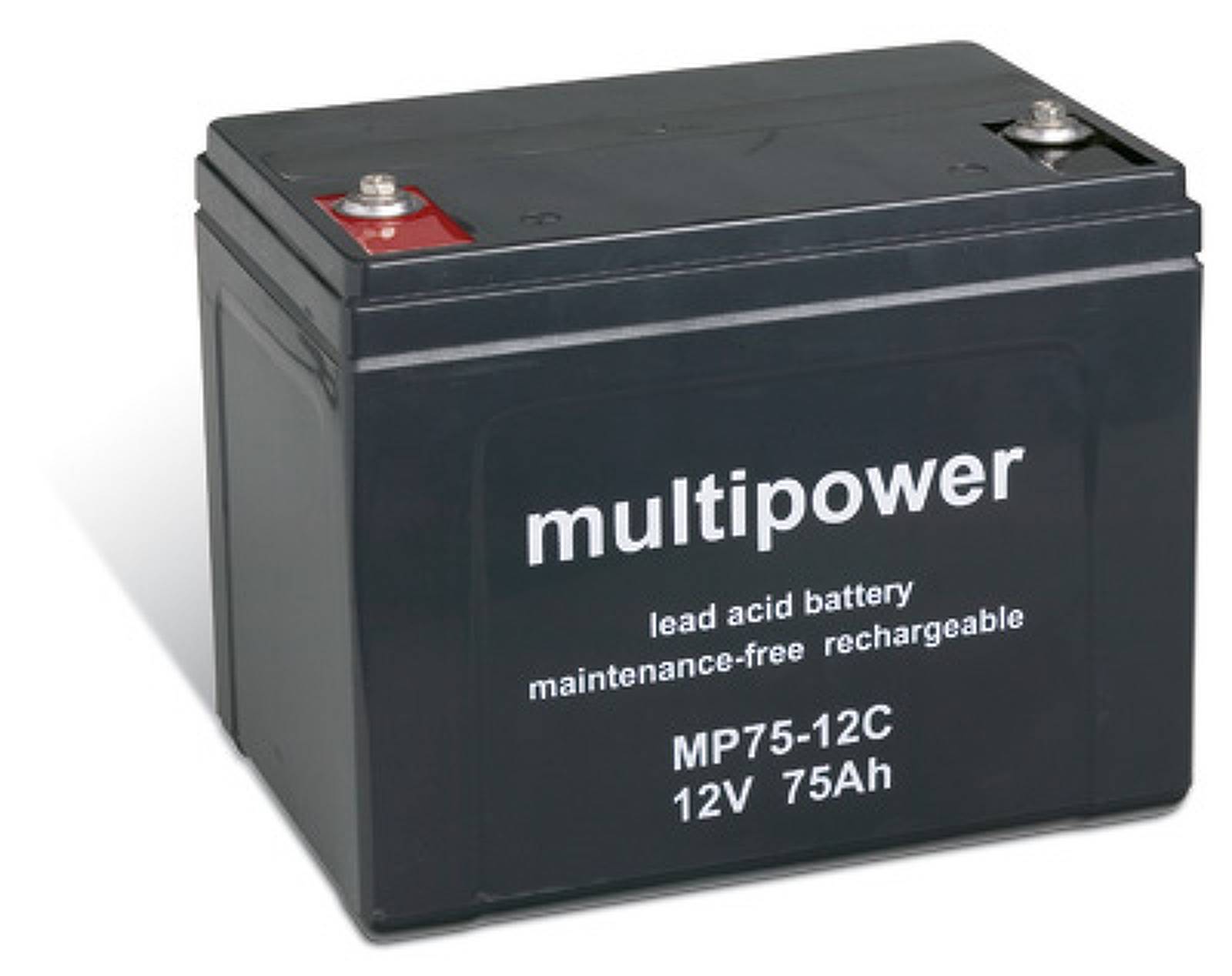 Powery Powery Bleiakku (multipower) MP75-12C zyklenfest, 12V, Lead-Acid
