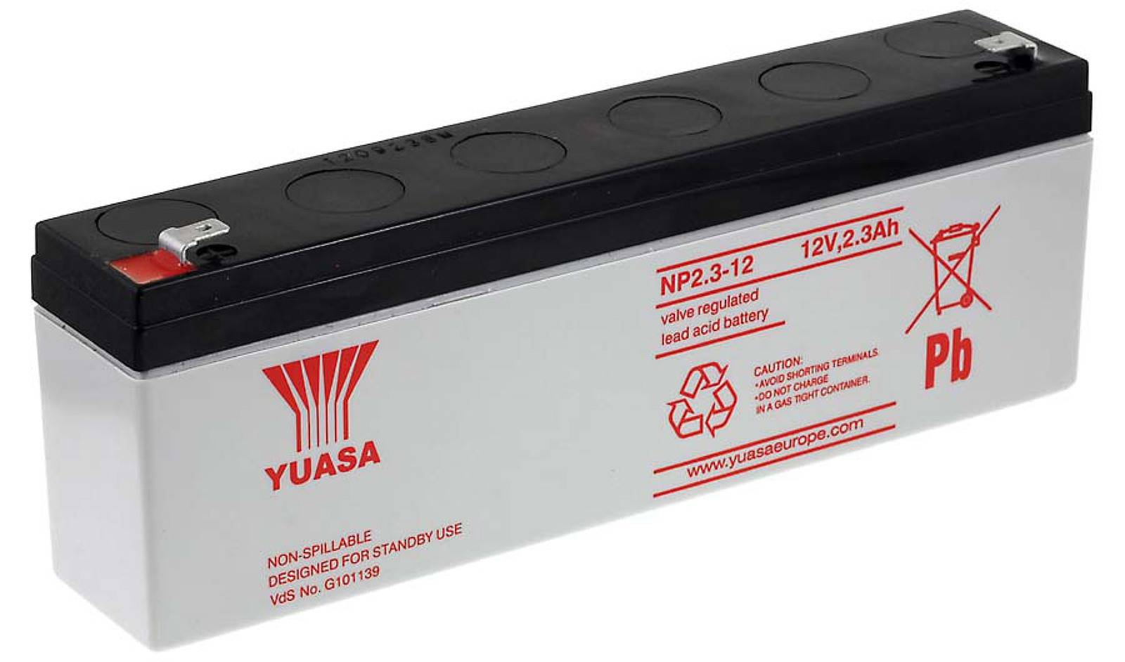 YUASA Bleiakku NP2.3-12 Vds, 12V, Lead-Acid