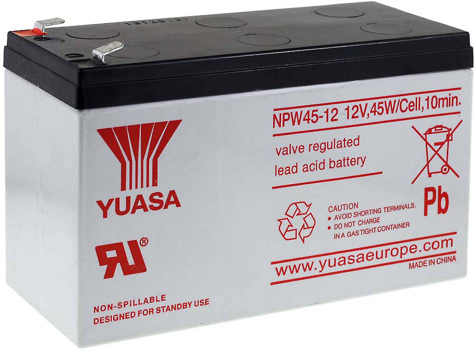 YUASA Bleiakku NPW45-12, 12V, Lead-Acid