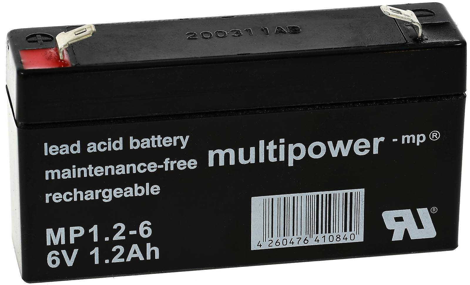 Powery Powery Bleiakku (multipower) MP1,2-6, 6V, Lead-Acid