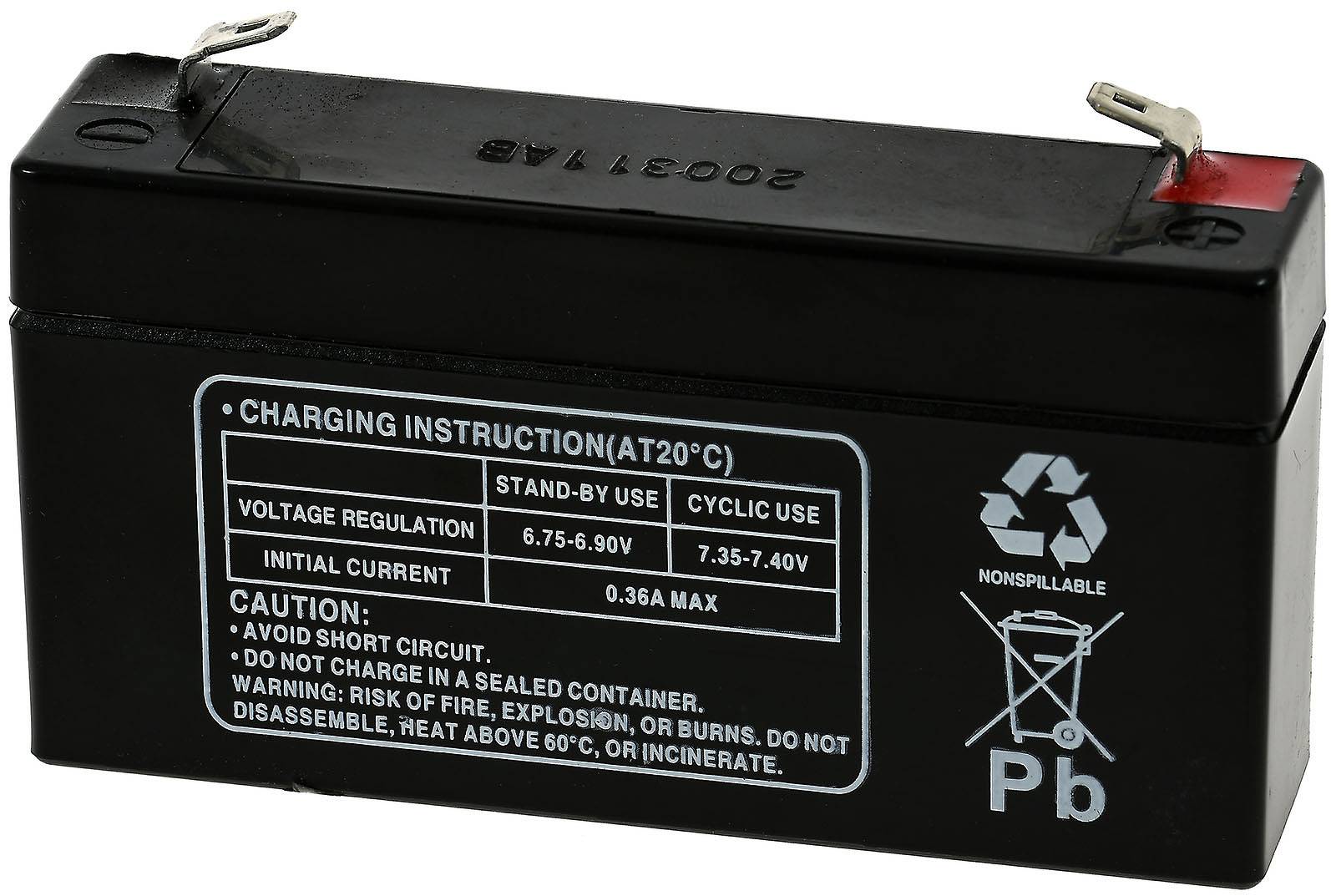 Powery Powery Bleiakku (multipower) MP1,2-6, 6V, Lead-Acid