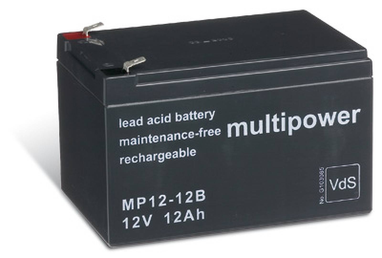 Powery Powery Bleiakku (multipower) MP12-12B Vds kompatibel mit Panasonic LC-RA1212PG1, 12V, Lead-Acid