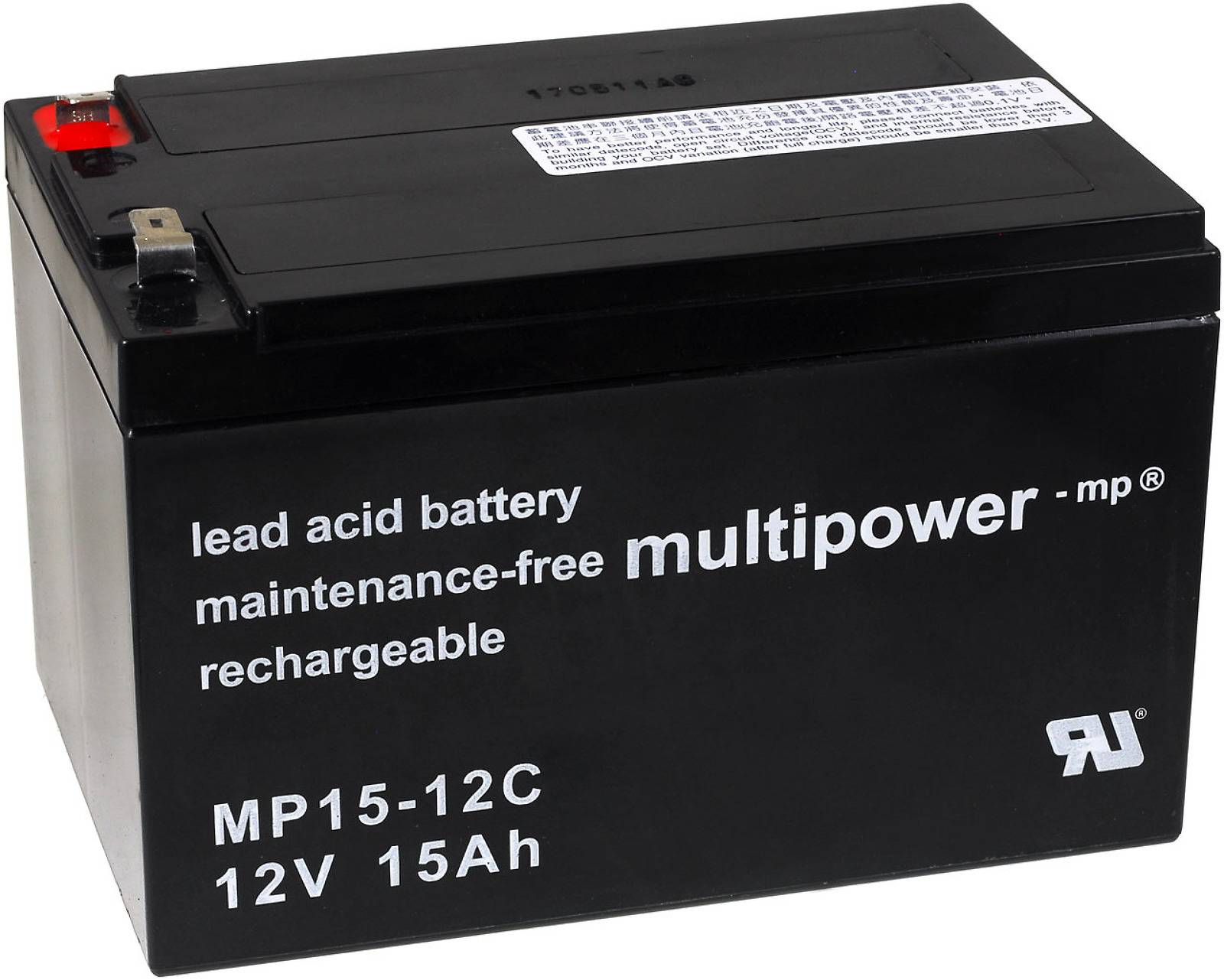 Powery Powery Bleiakku (multipower) MP15-12C zyklenfest, 12V, Lead-Acid