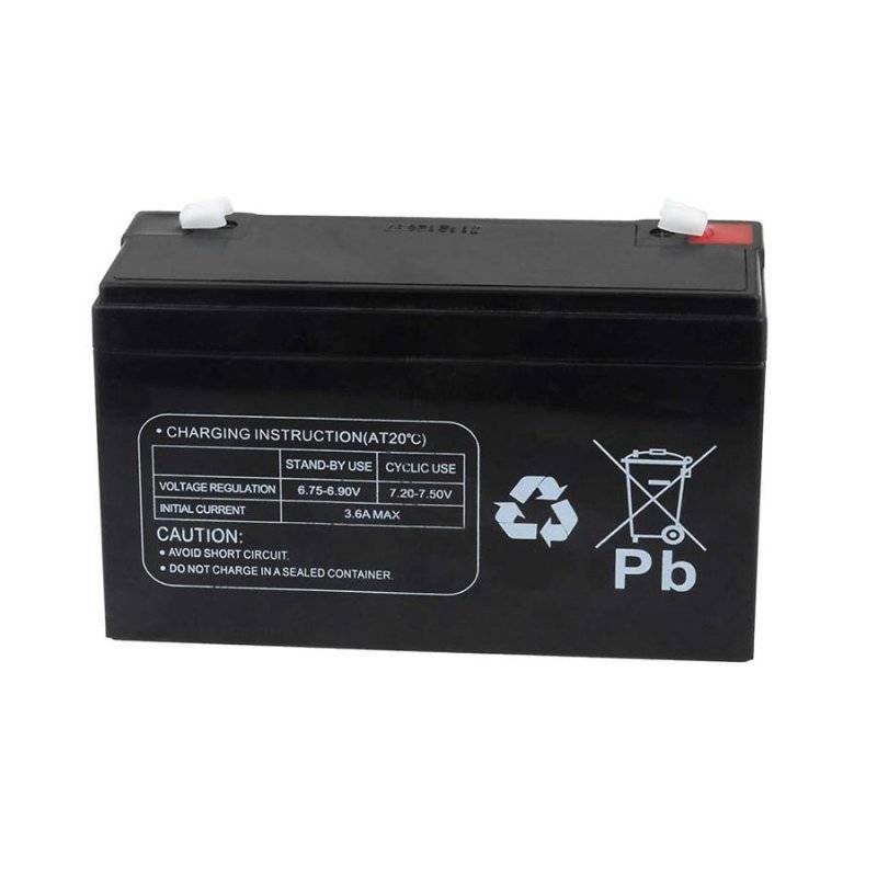 Powery Powery Ersatzakku für Reinigungsmaschinen Alarmanlagen 6V 12Ah, ersetzt 10Ah, 6V, Lead-Acid