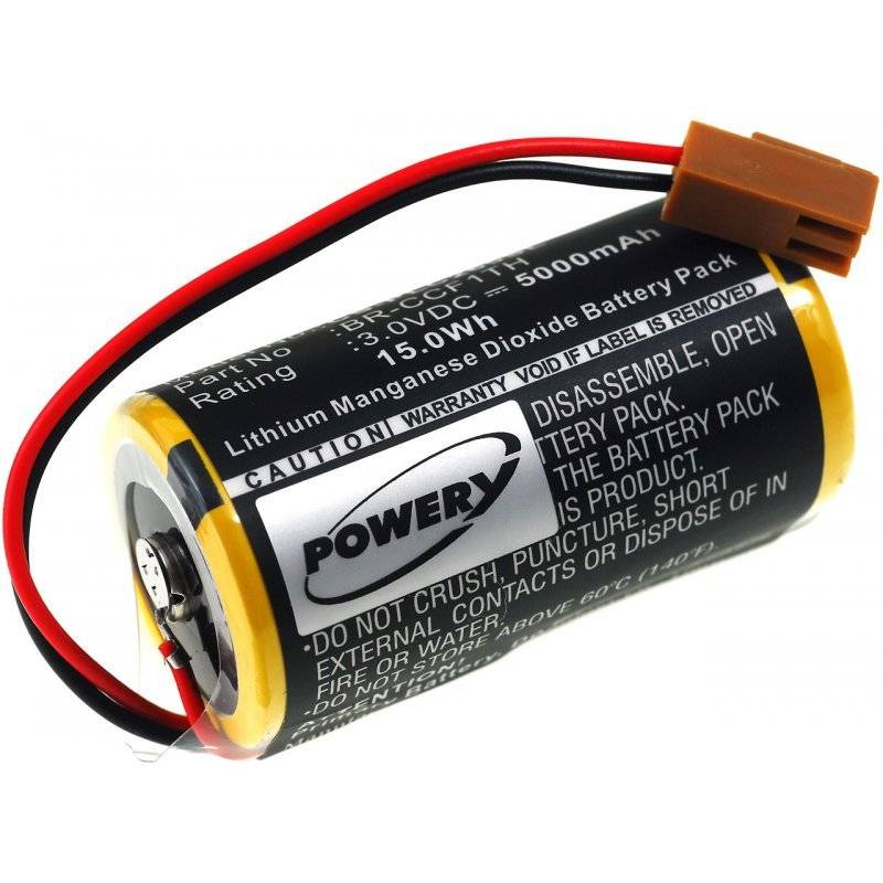 Powery SPS-Lithiumbatterie für Panasonic Typ BR-C, 3V, Lithium-Mangandioxid
