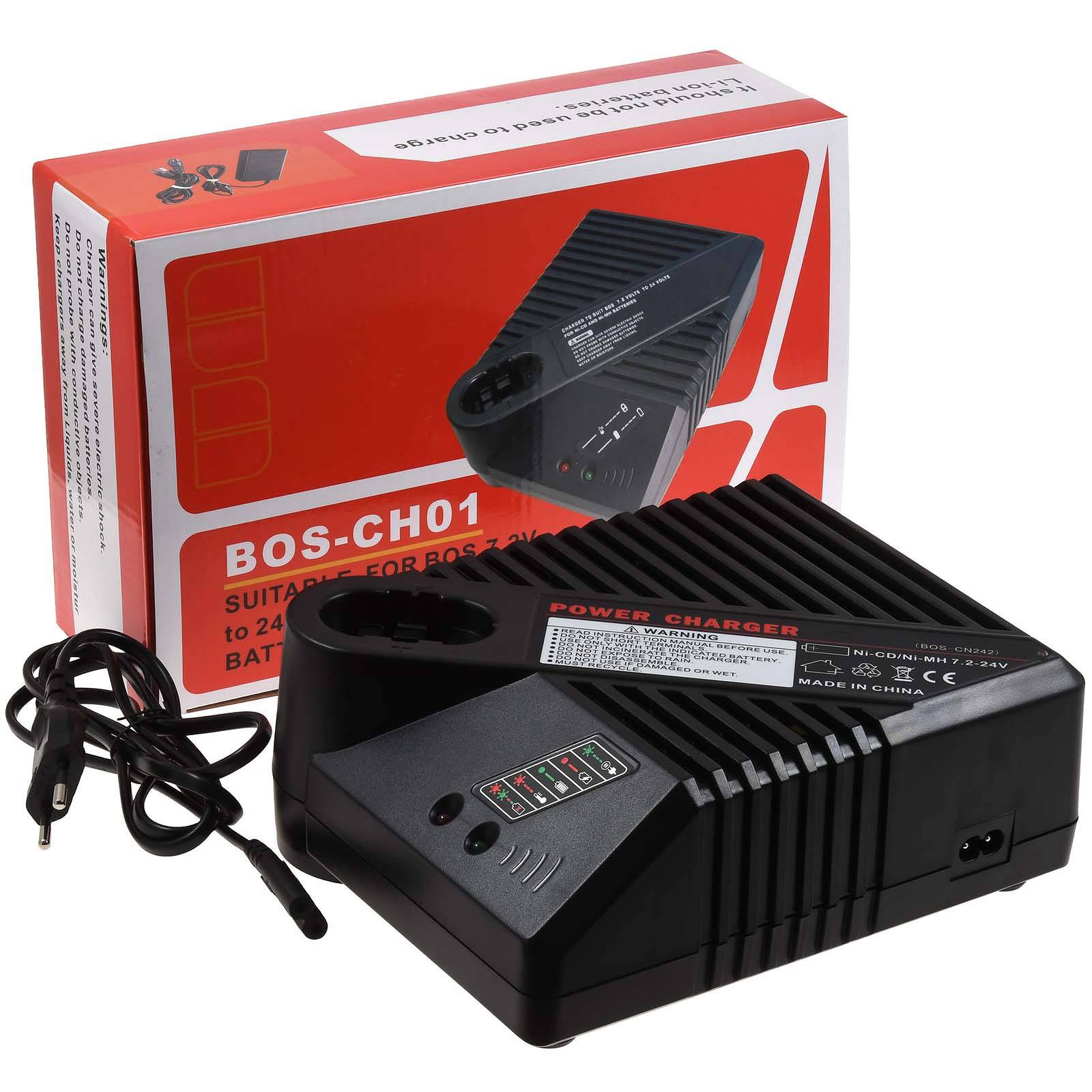 Powery Ladegerät kompatibel mit Bosch Typ AL 2450 DV, 7,2V-24V